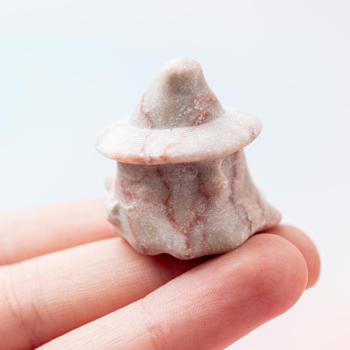 Zebra Jasper Ghost in Hat - 4 cm (A10)