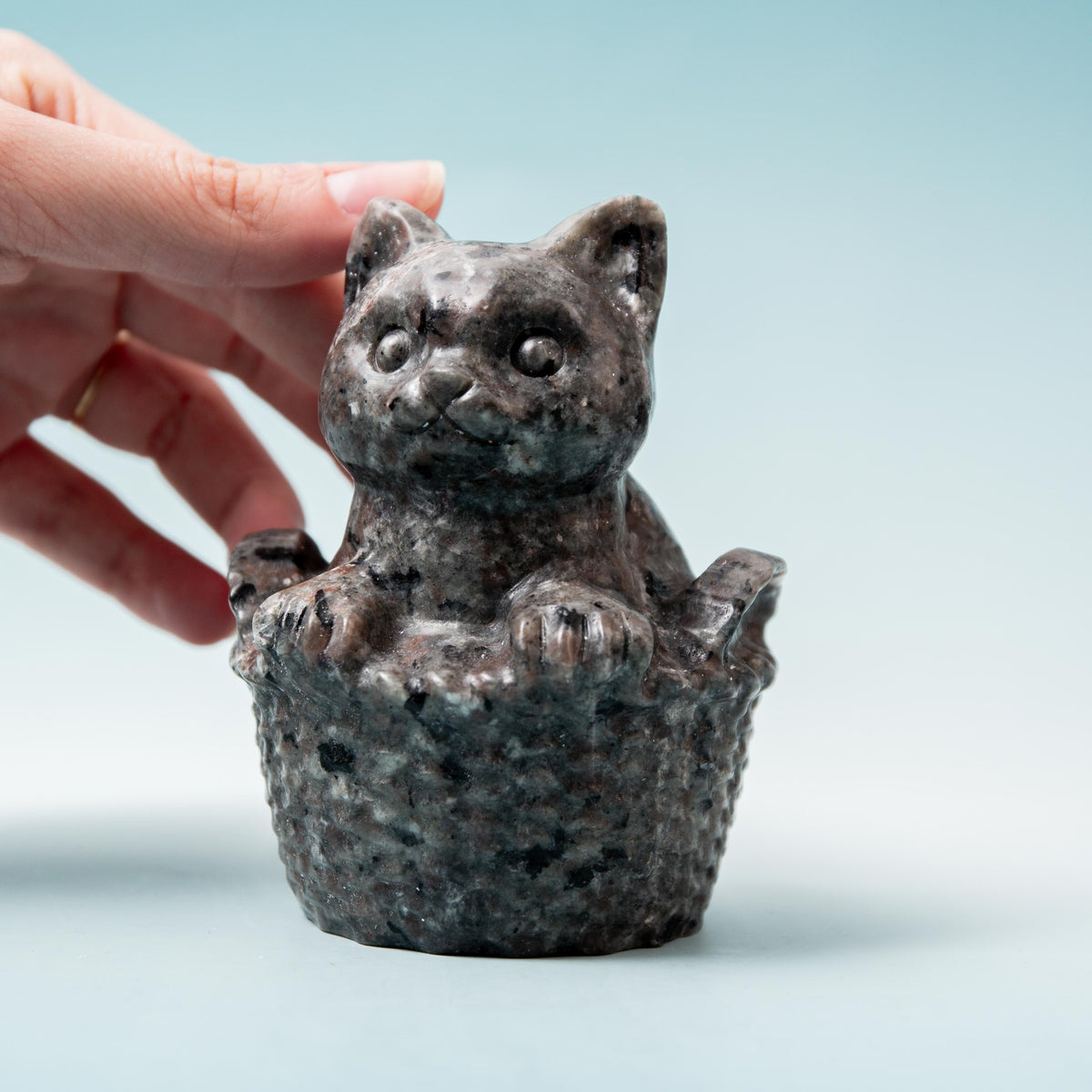 Yooperlite Cat in Bucket - 10 cm 551 gr