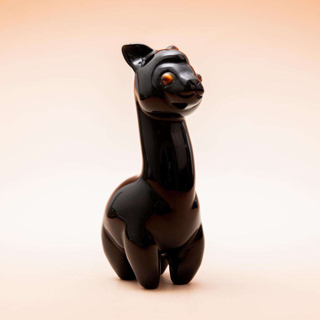 Obsidian Alpaca - 9 cm 127 gr