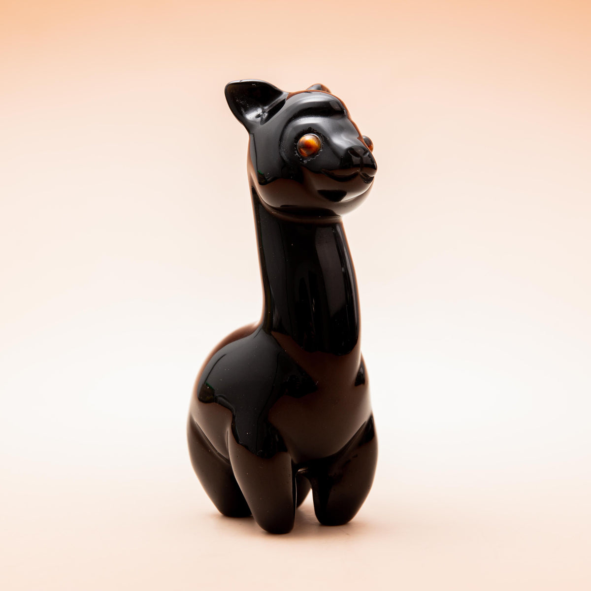 Obsidian Alpaca - 9 cm 127 gr