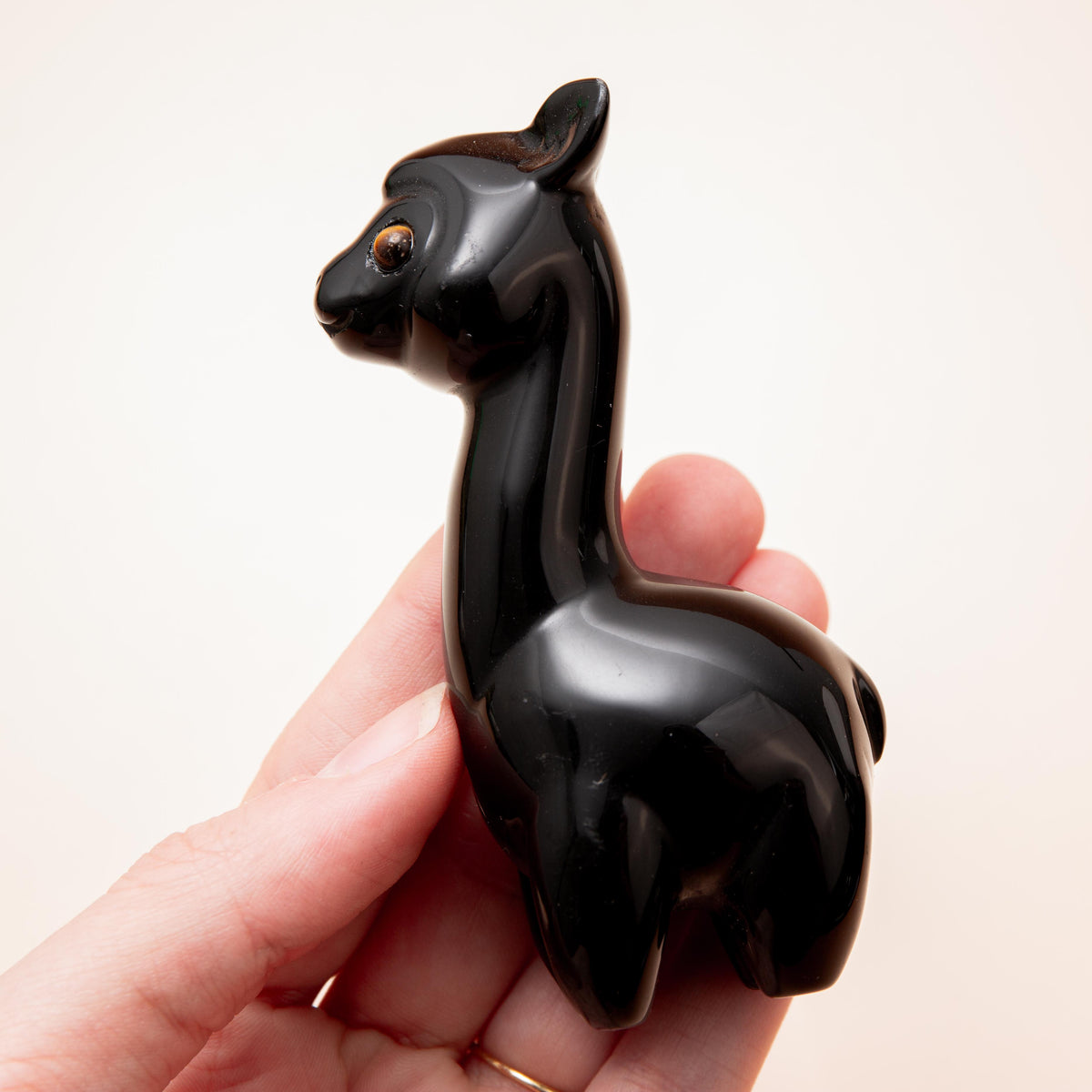 Obsidian Alpaca - 9 cm 127 gr