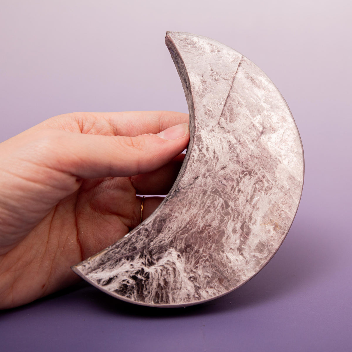 Lepidoli (mica) Moon - 12 cm 233 gr — photo 2