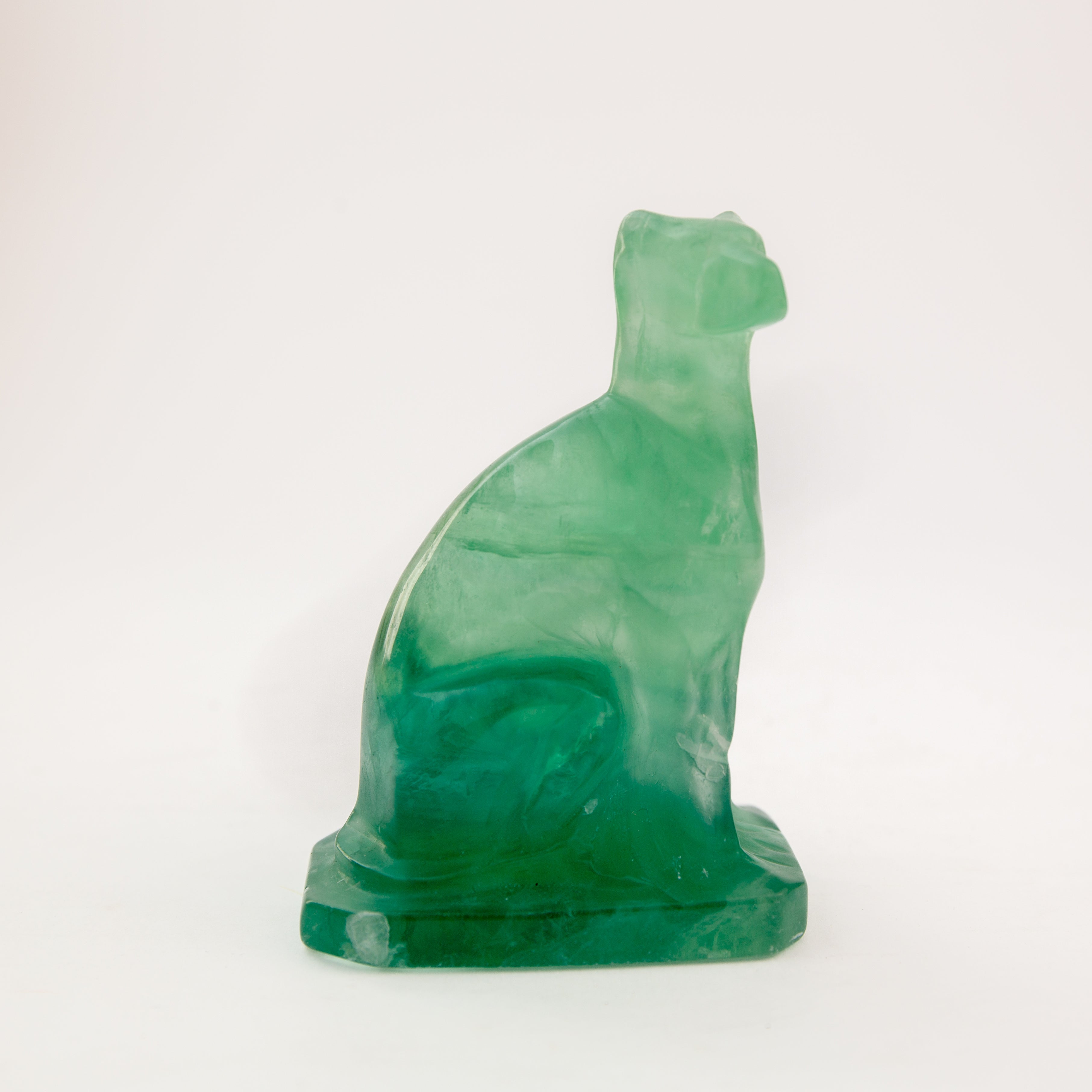 Egyptian Cat (Bastet) - Green Fluorite