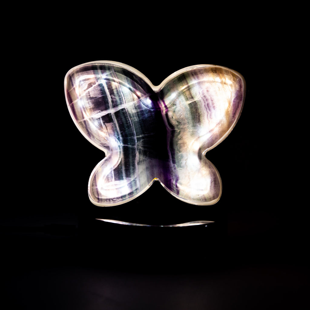Fluorite Butterfly (Led) Lamp - 14 cm 600 gr — photo 4
