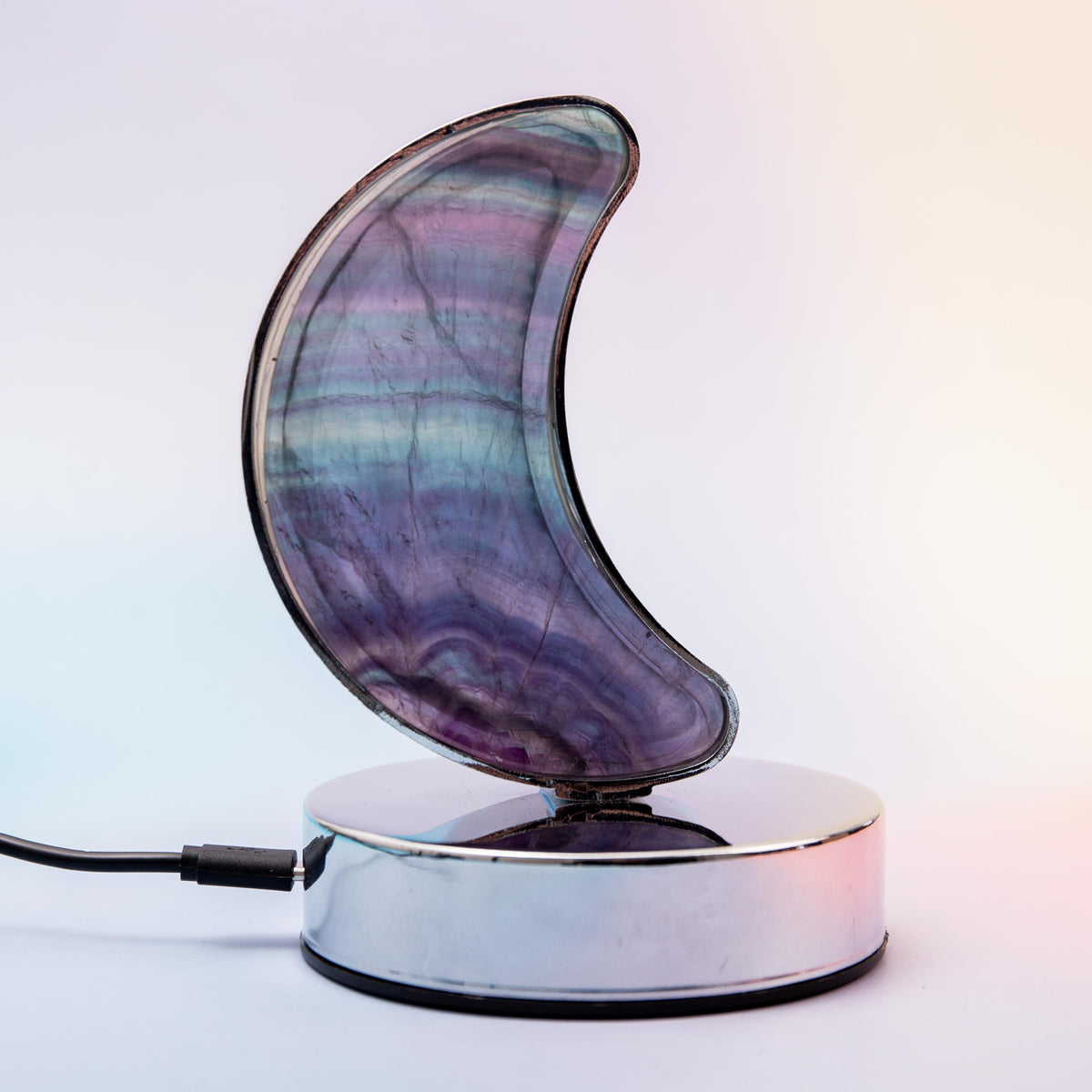 Fluorite Moon (Led) Lamp - 14 cm 600 gr — photo 1
