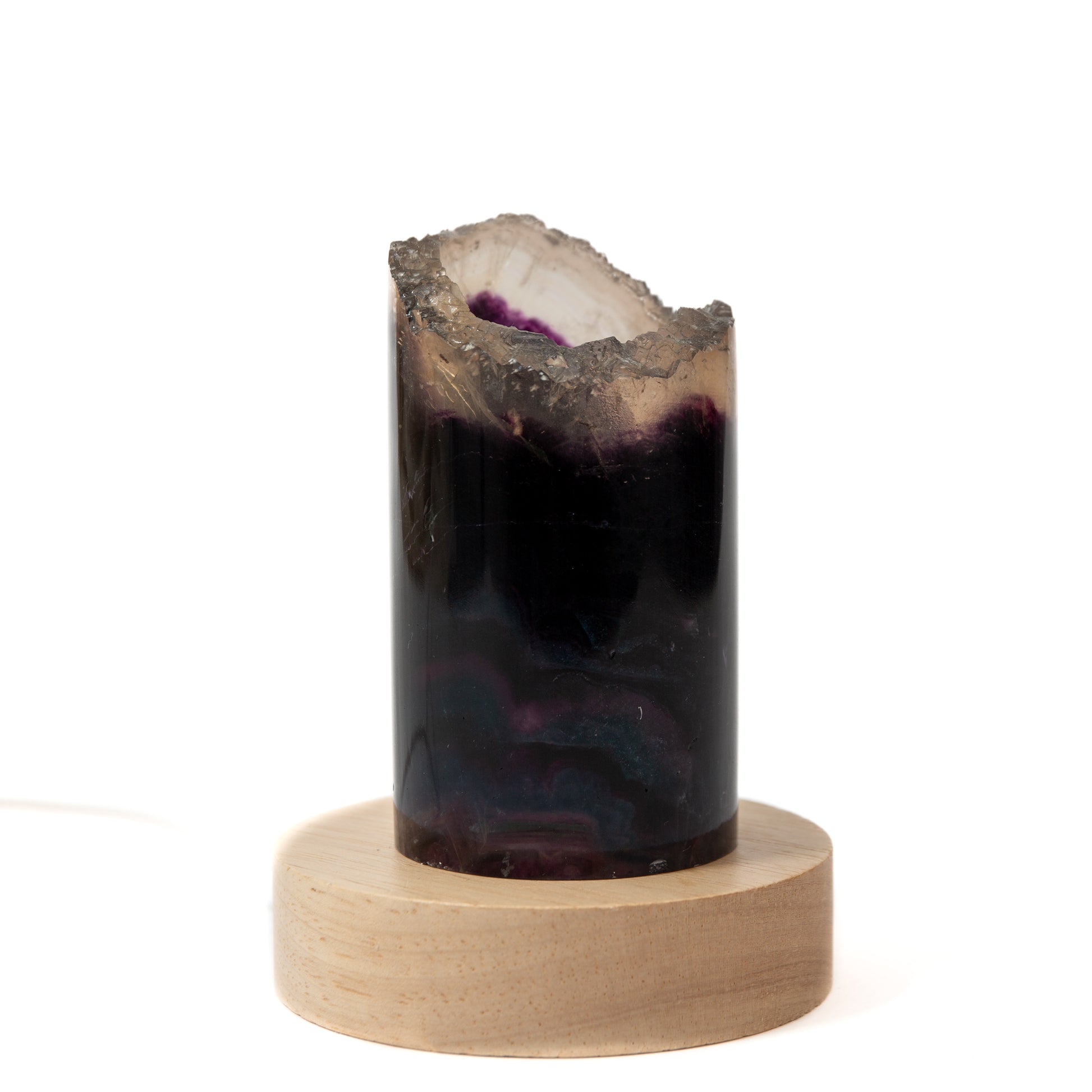 Fluorite on LED Lamp - 50mm