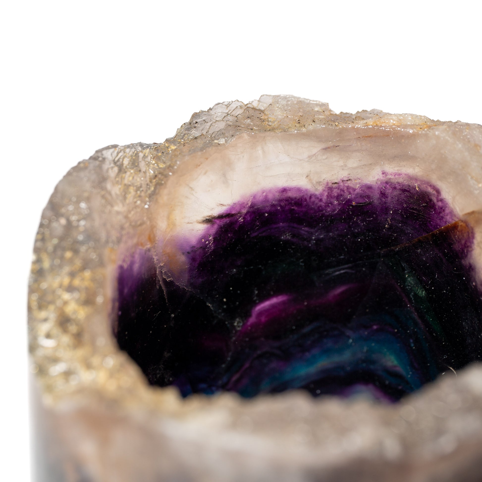 Fluorite on LED Lamp - 75mm