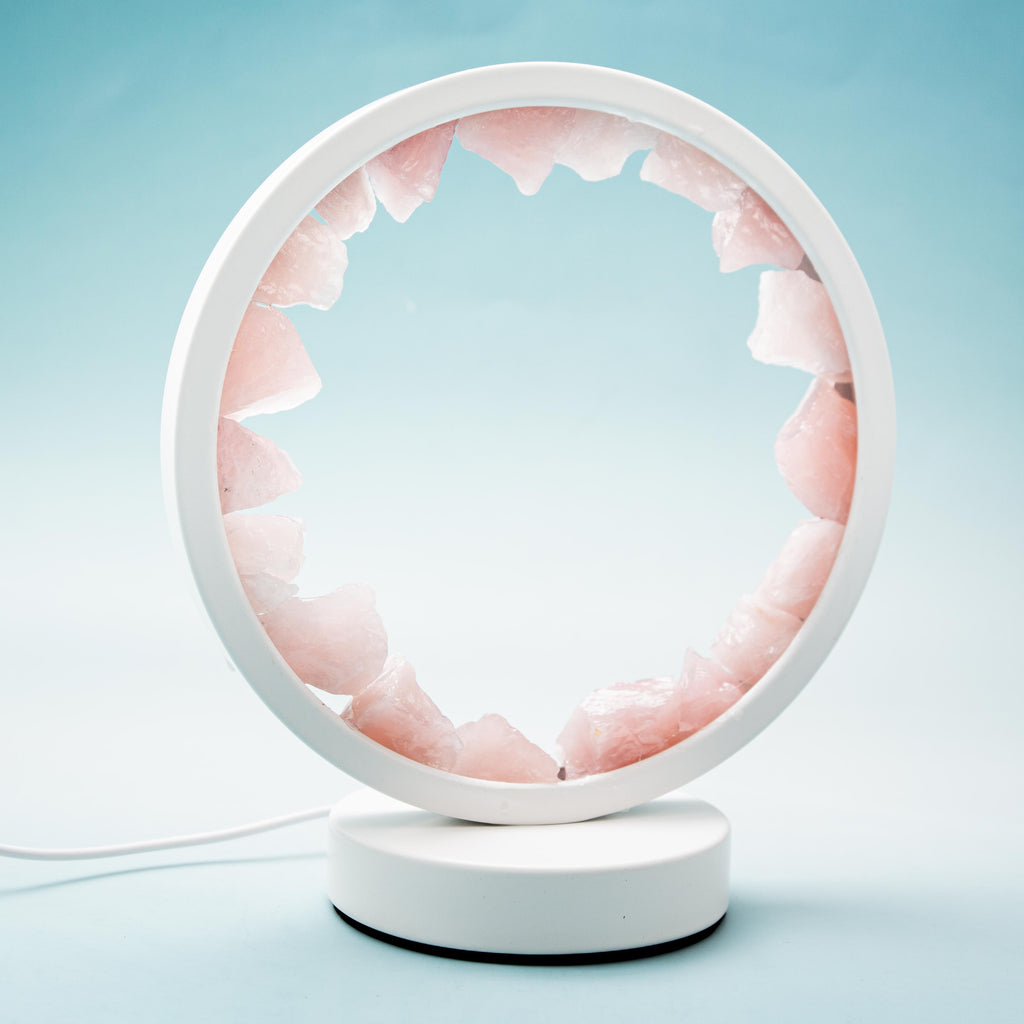 Rose Quartz Crystal Lamp (A)
