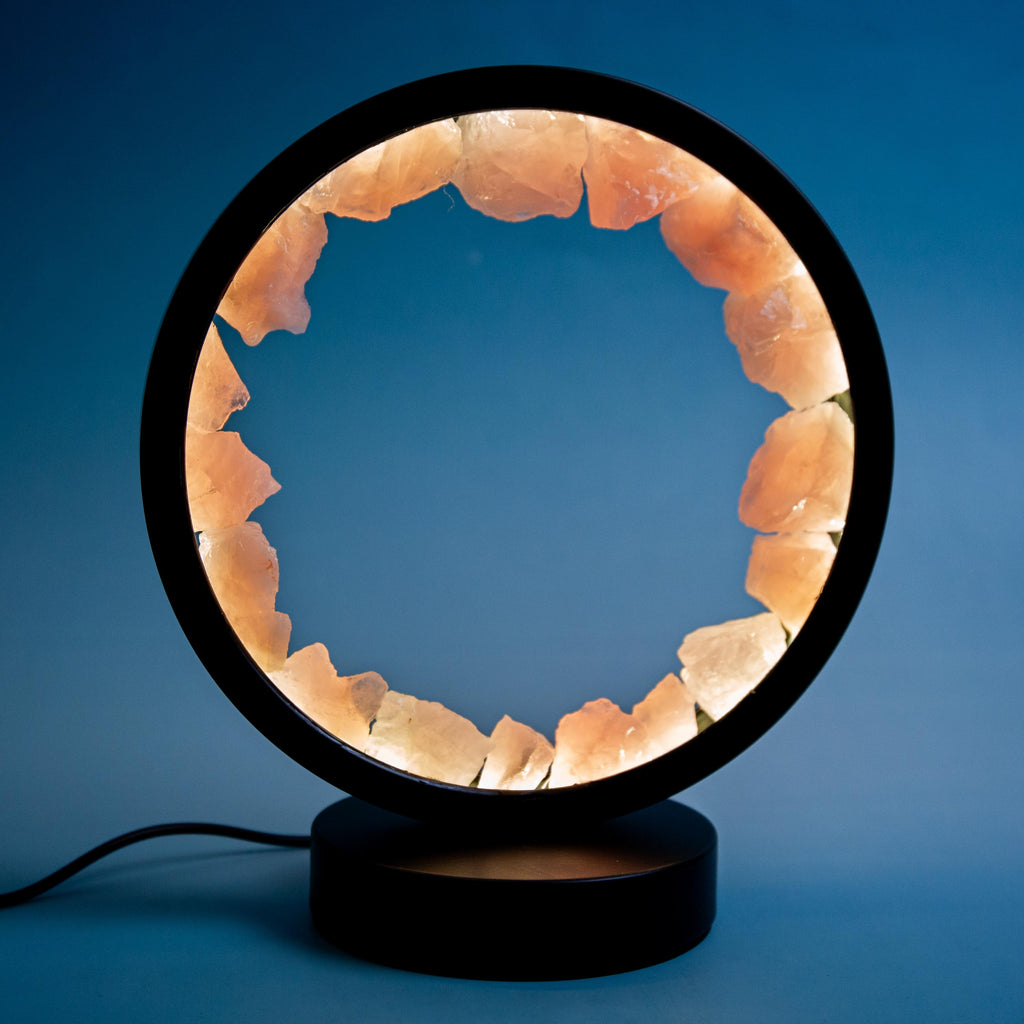 Rose Quartz Crystal Lamp (D)