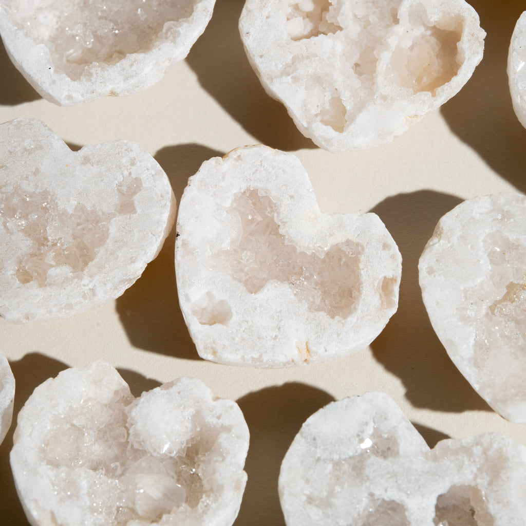 Heart - Quartz with Drusy 3-4cm