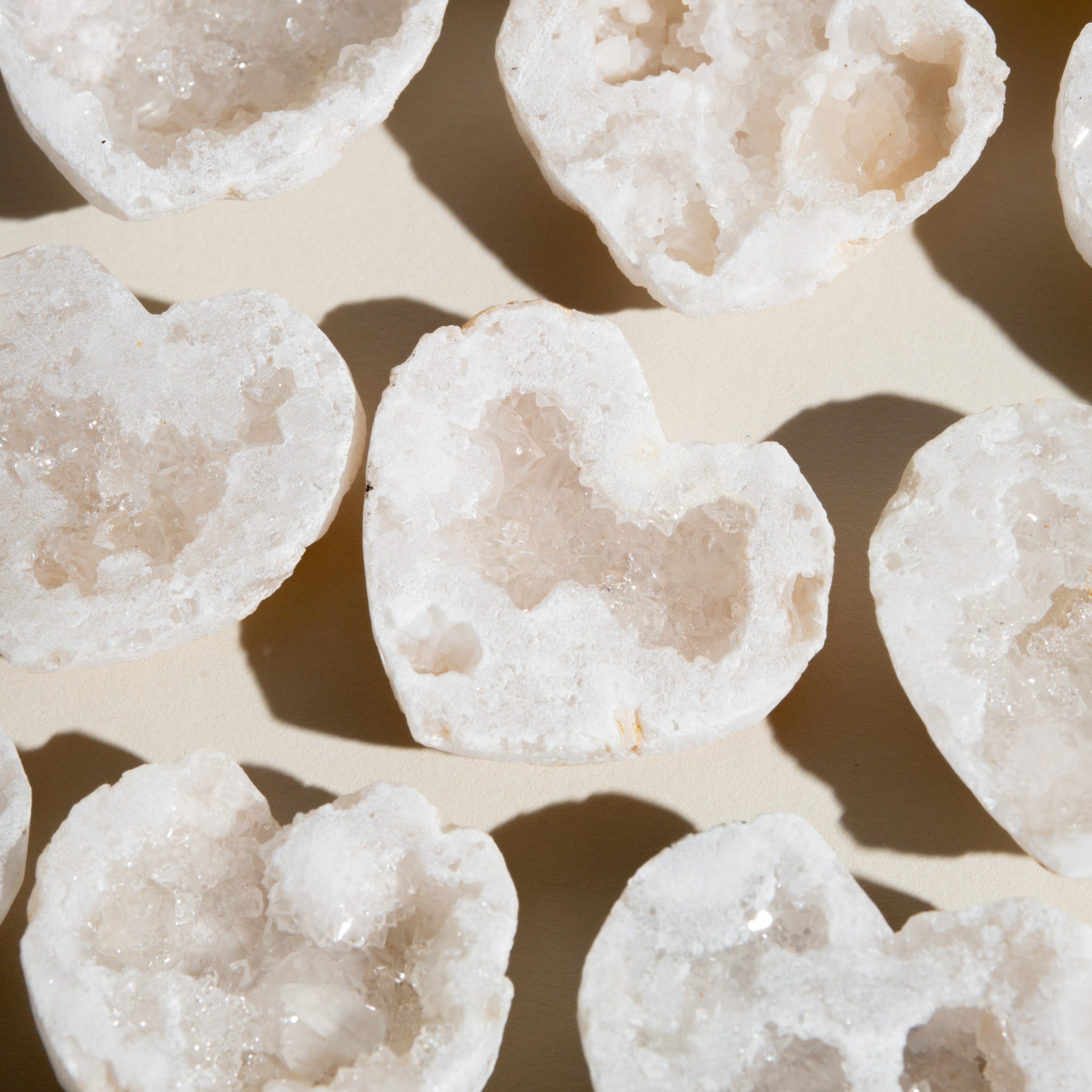 Heart - Quartz with Drusy 3-4cm