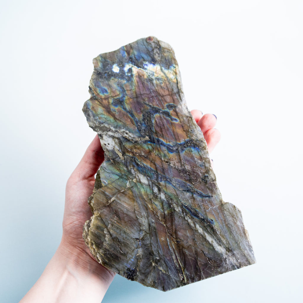 Labradorite half polished - 1.3kg