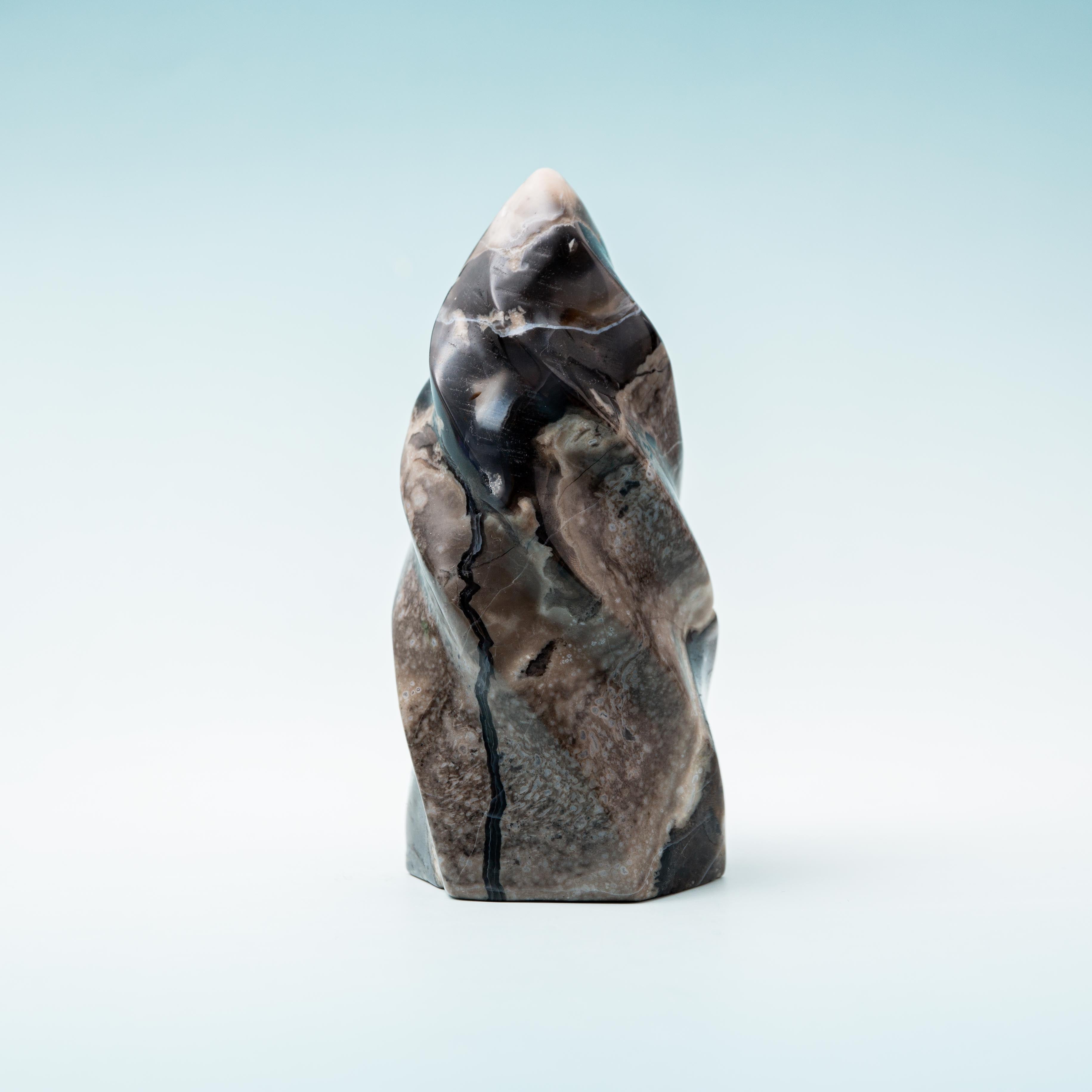 Volcanic Agate Flame - 506g/13cm (E)
