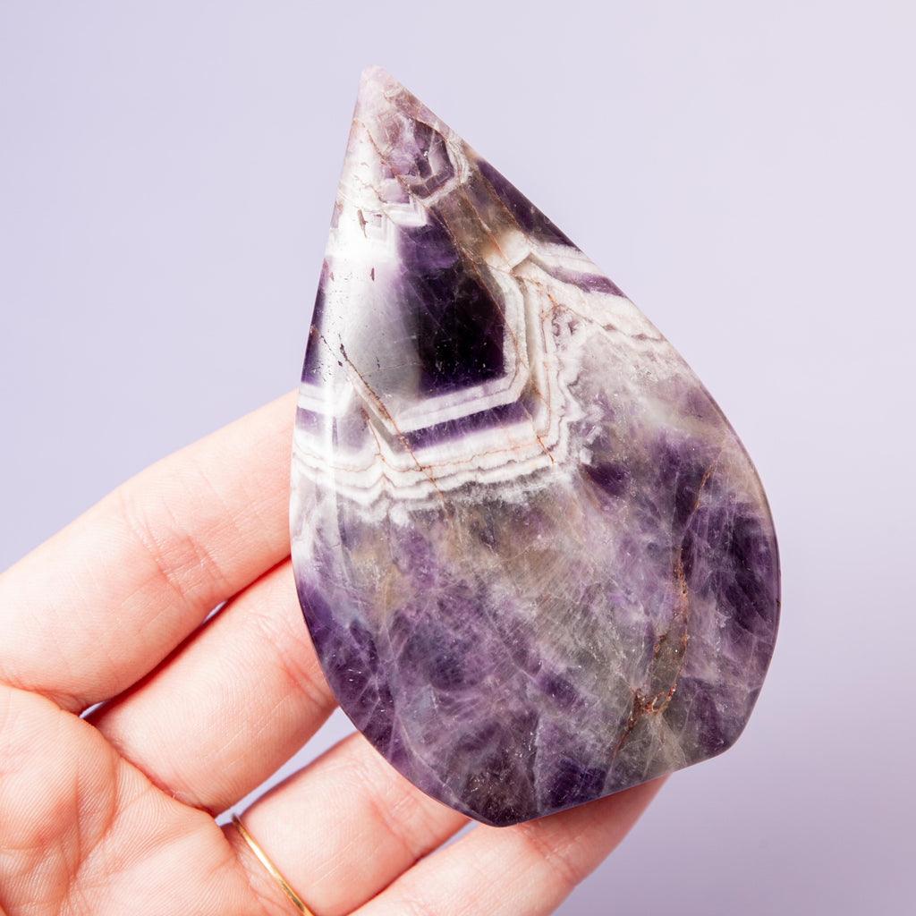 Chevron Amethyst Deco - 91g/8.5cm (A)