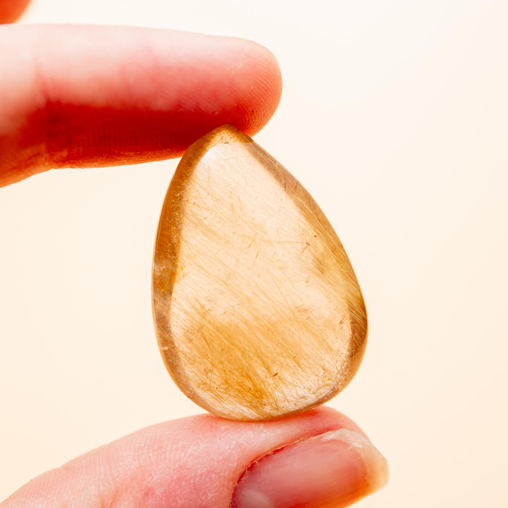 Rutilated Quartz Drop - 3 cm 10 gr (A1)