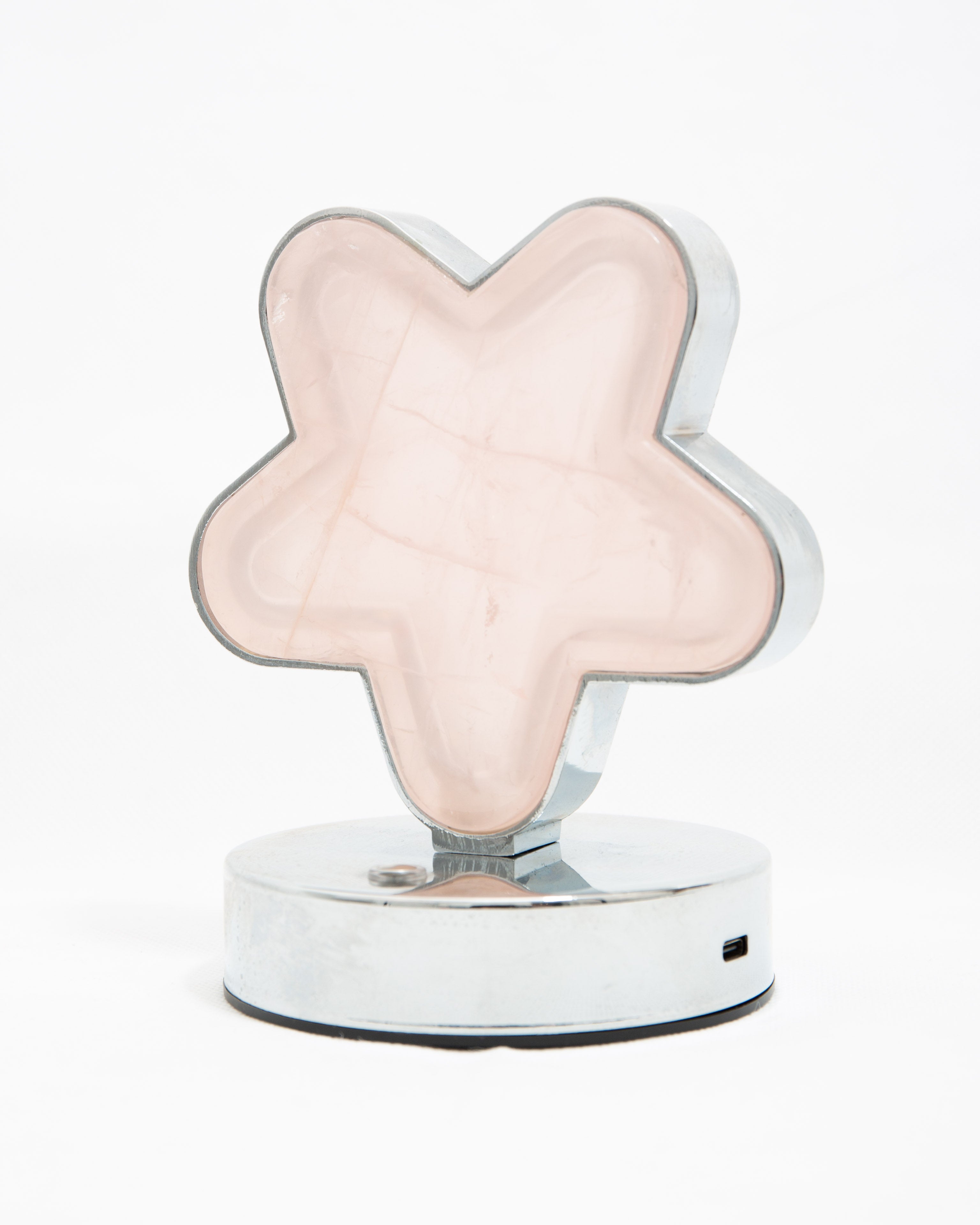 Csillag Alakú Rózsakvarc Lámpa