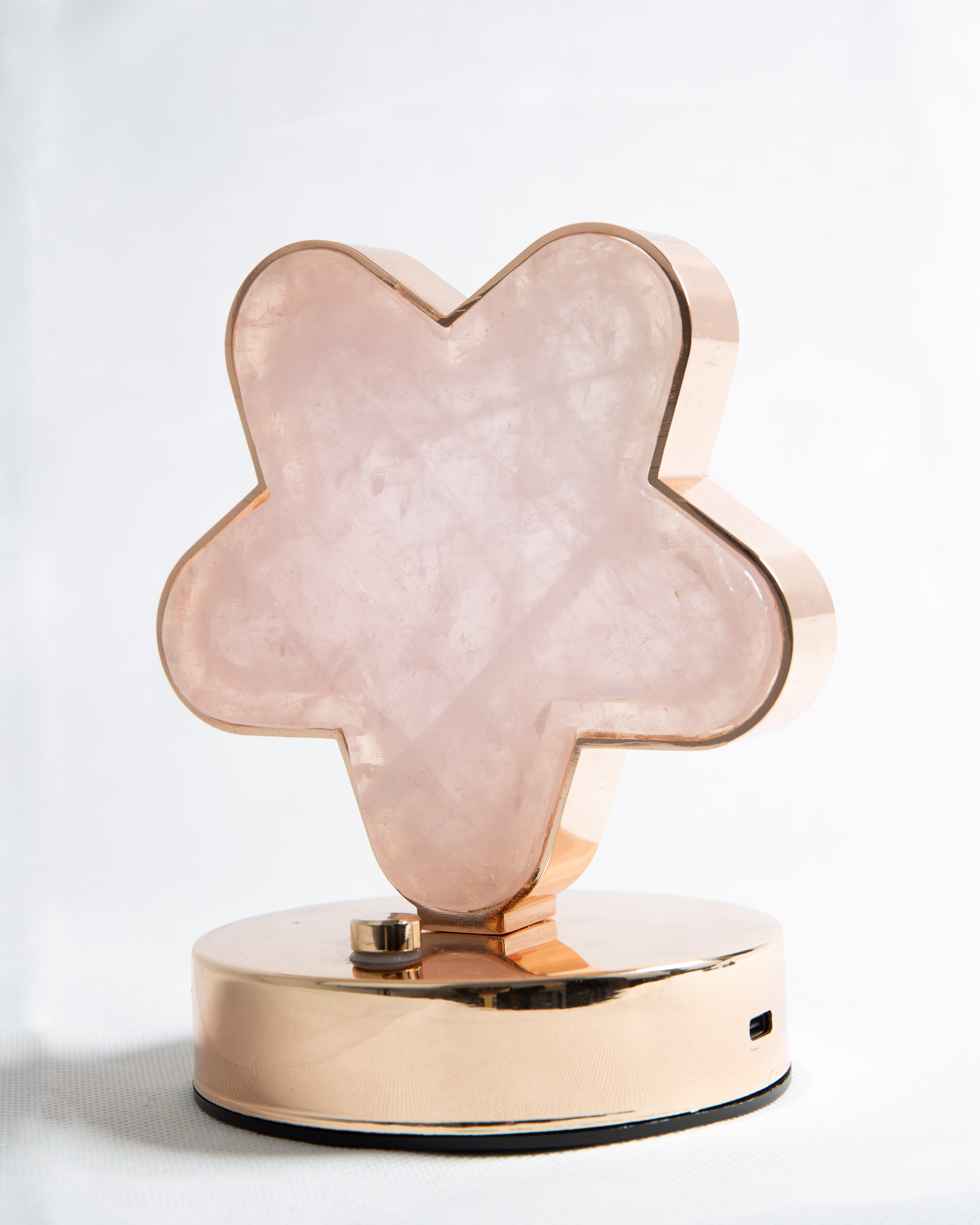 Rózsakvarc Virág Lámpa