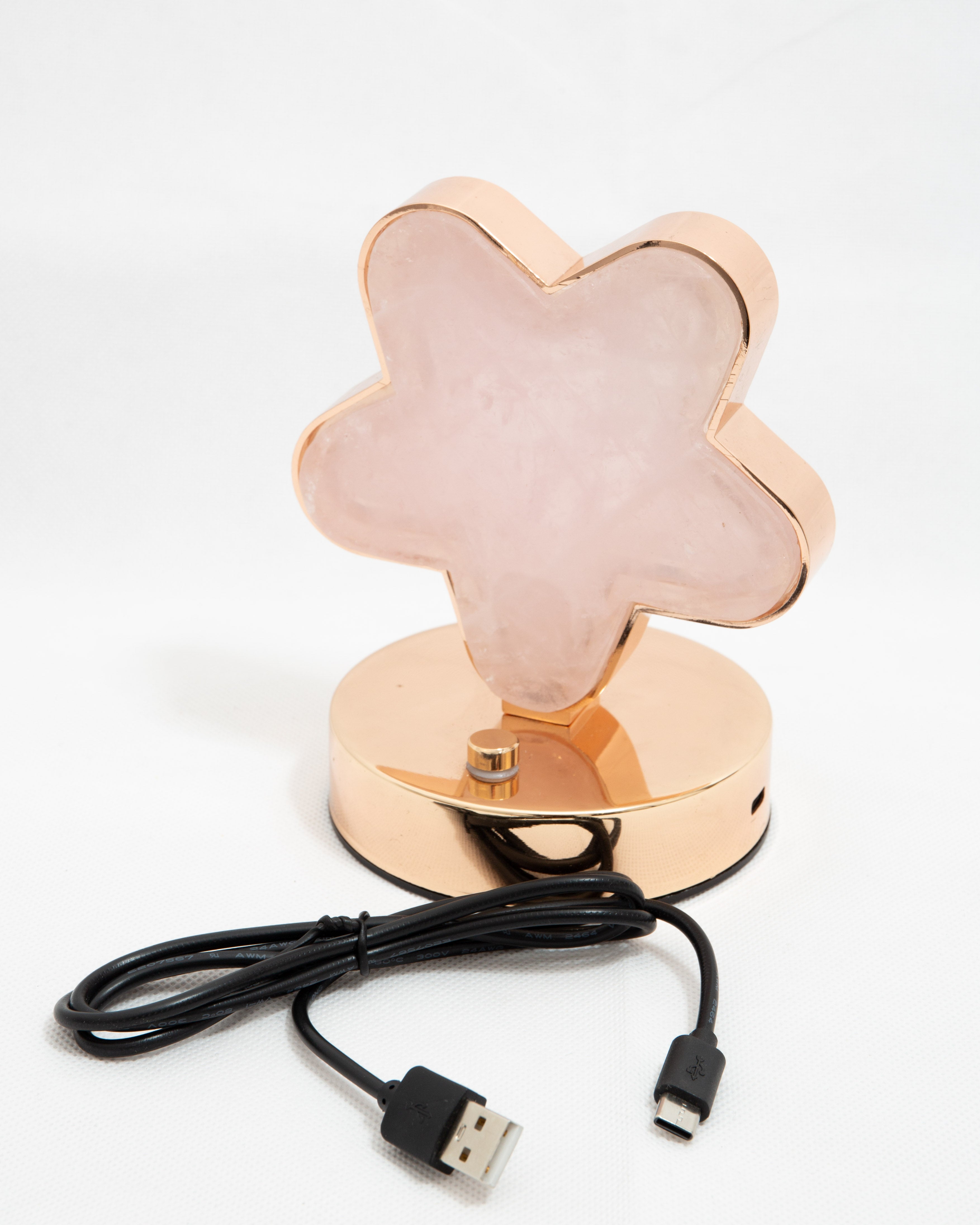 Rózsakvarc Virág Lámpa