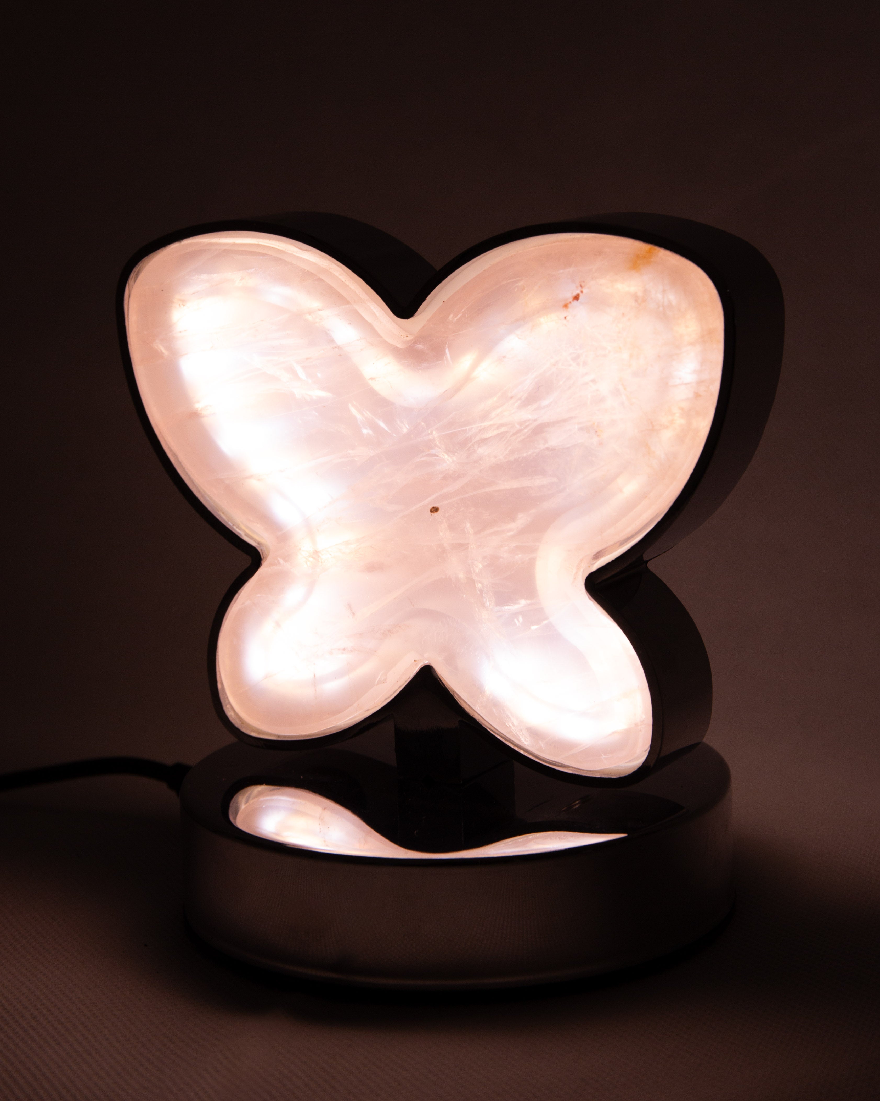 Rózsakvarc Pillangó Lámpa