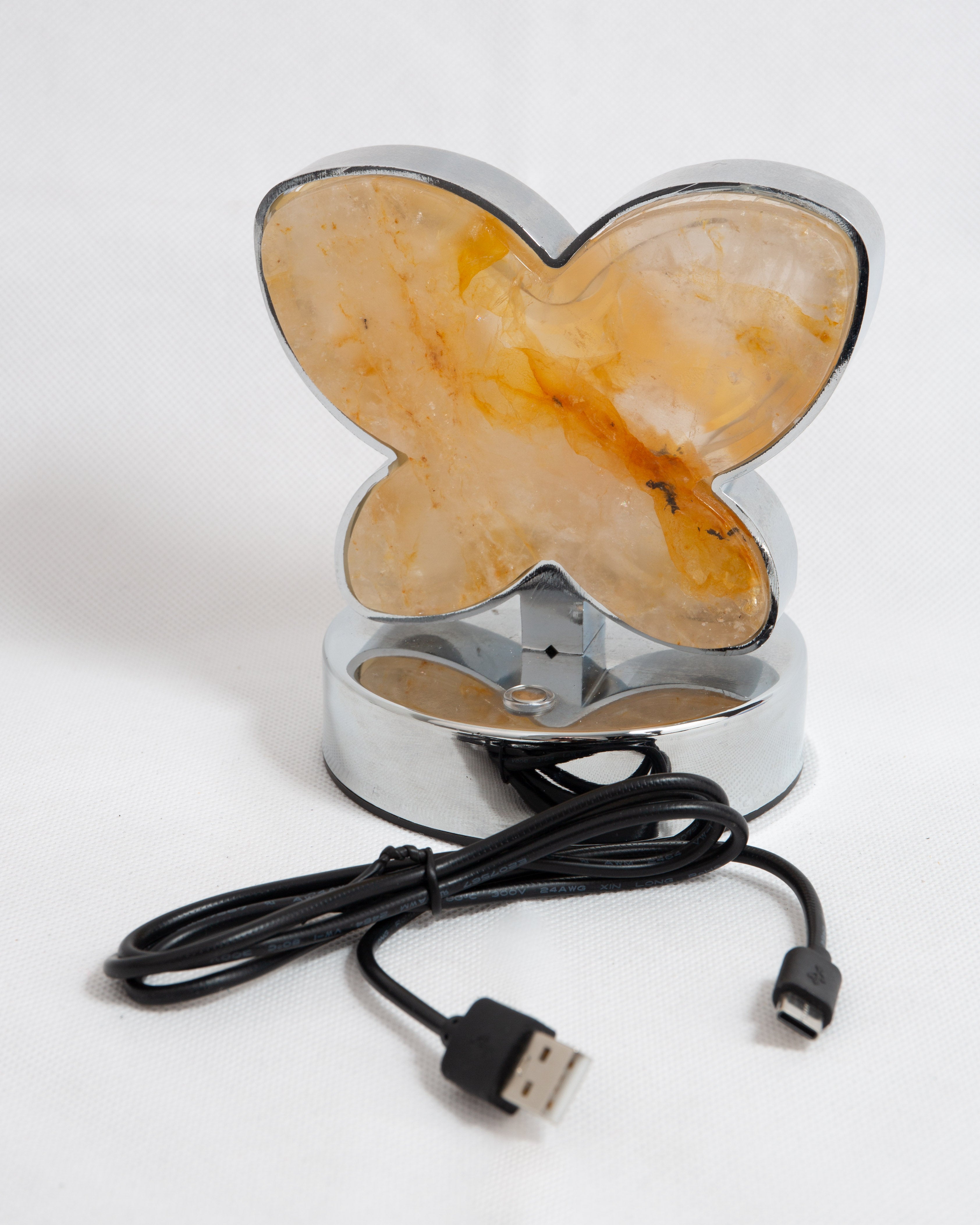 Golden Healer Pillangó Lámpa (Hematoid Kvarc)