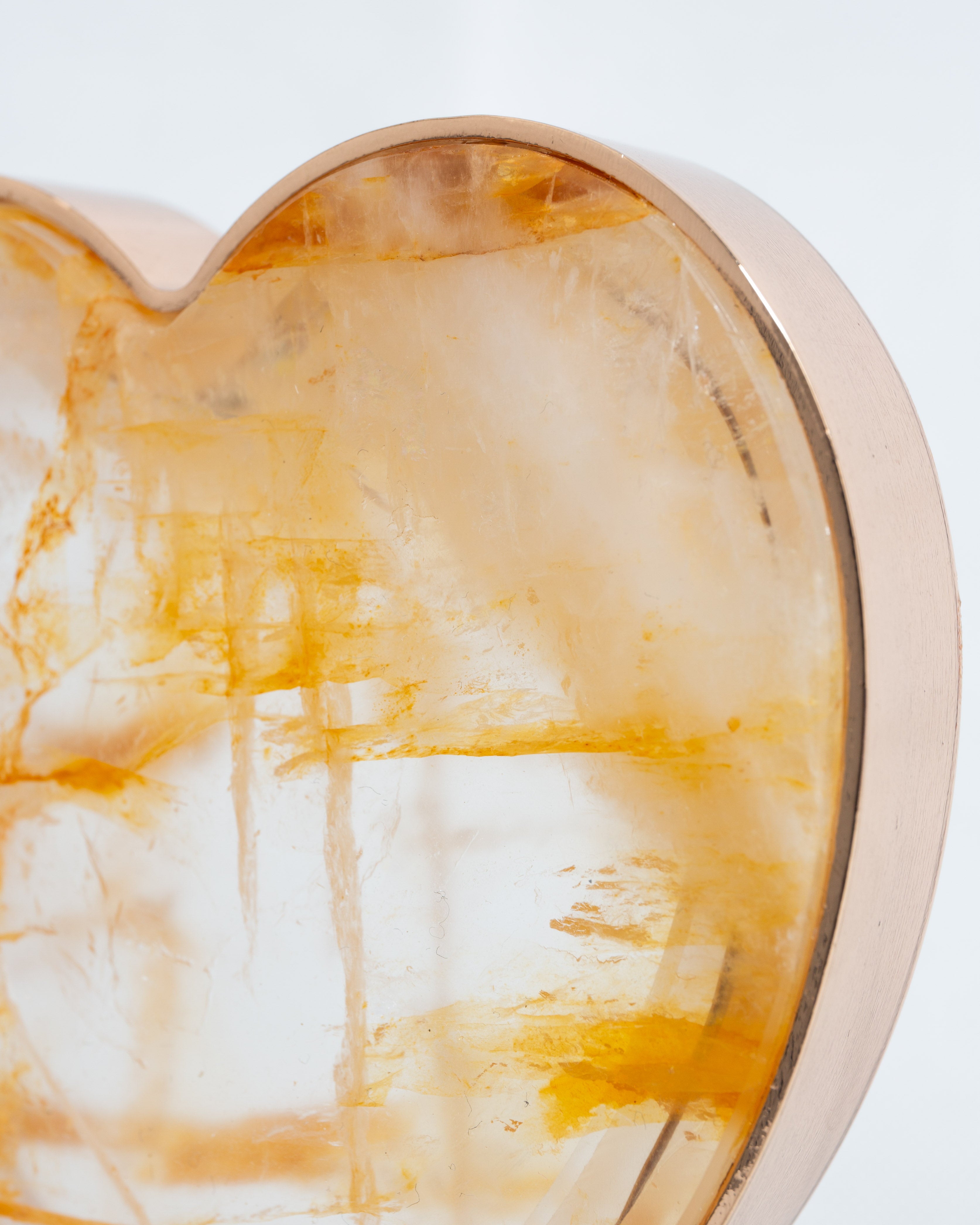 Golden Healer Szív Lámpa (Hematoid Kvarc)