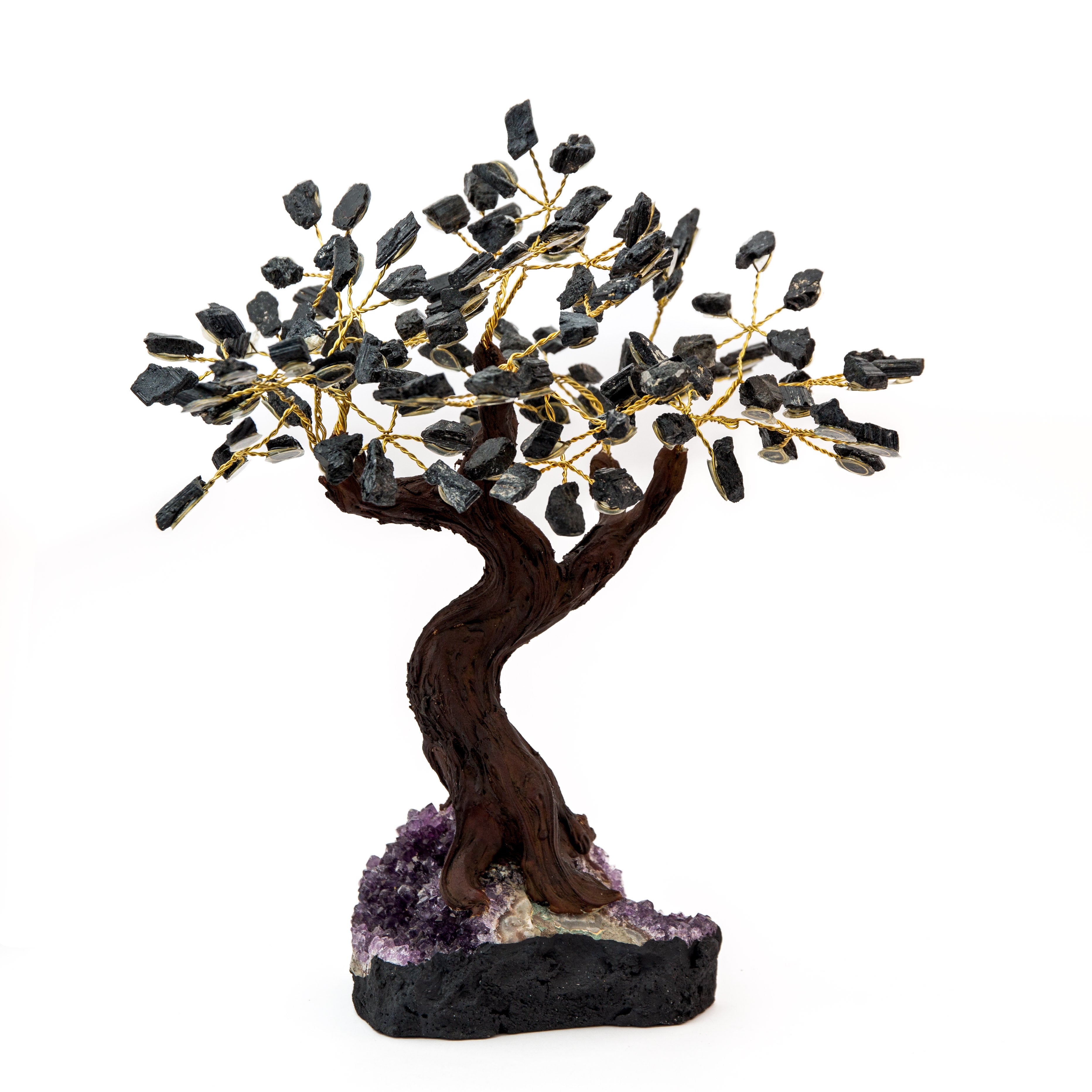 Ametiszt-Fekete Turmalin Kristályfa - Brazíliából