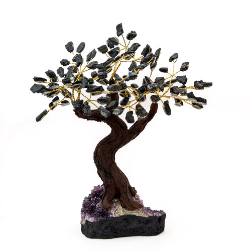 Amethyst Black Tourmaline Crystal Tree - From Brazil