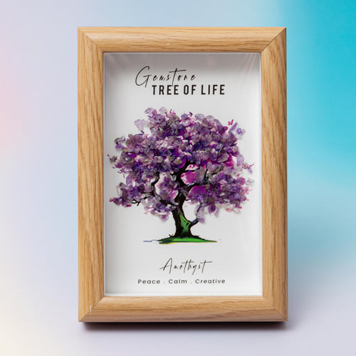 Amethyst Crystal Tree in Frame – 12×17cm