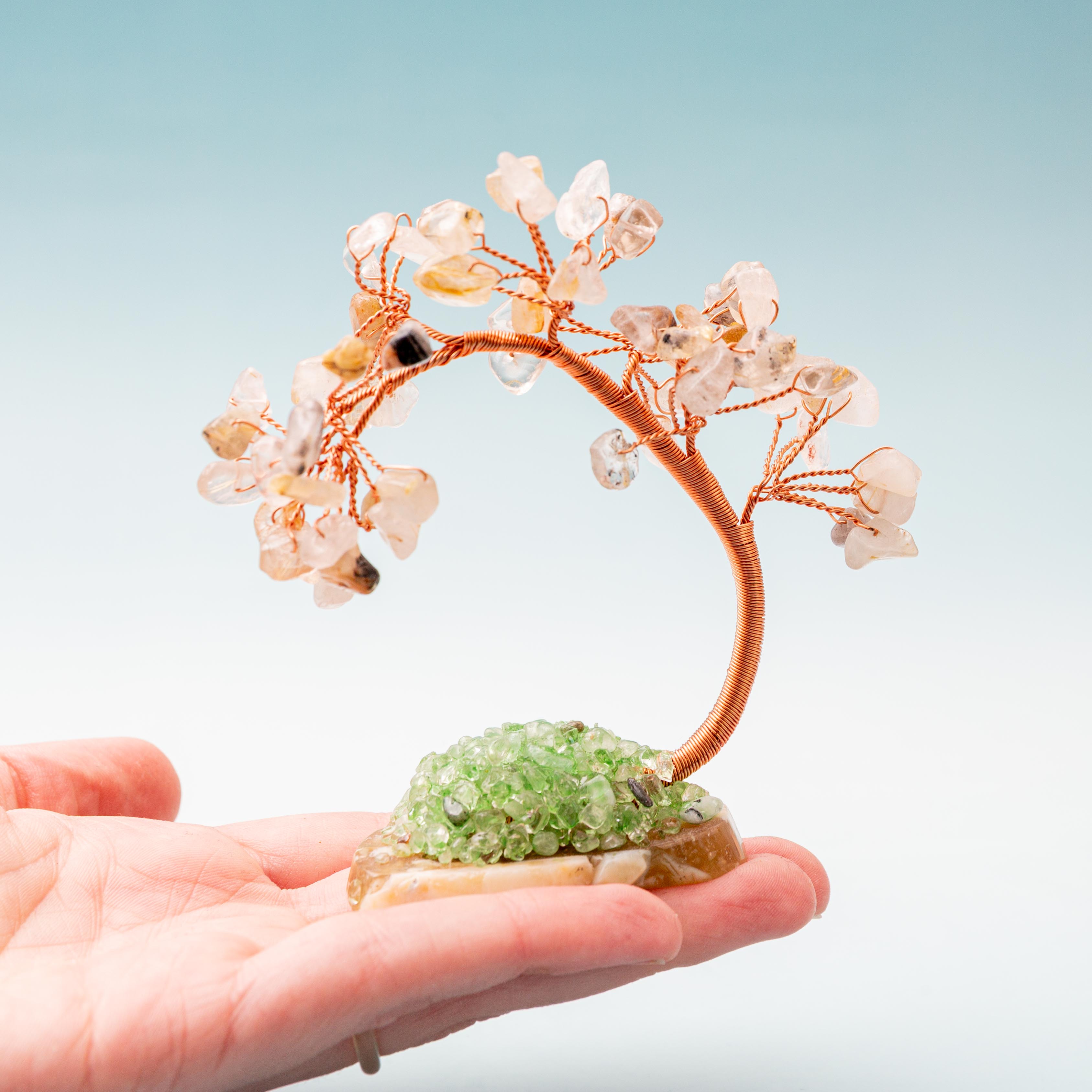 Golden Rutilated Quartz Crystal Tree - 7cm