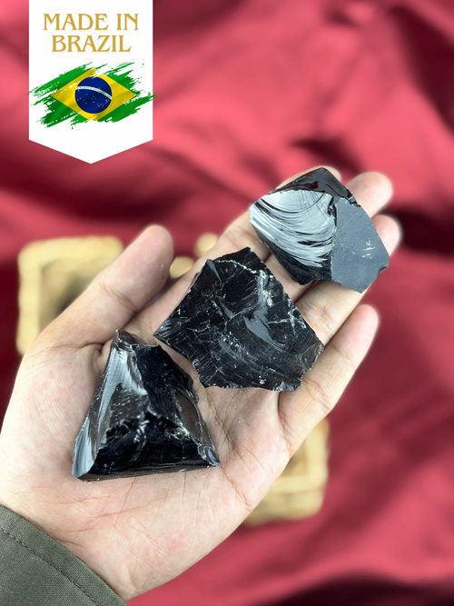 Fekete obszidián nyers