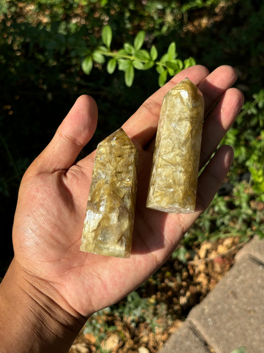 Golden Mica / Arany Mica Torony  (9-10cm)