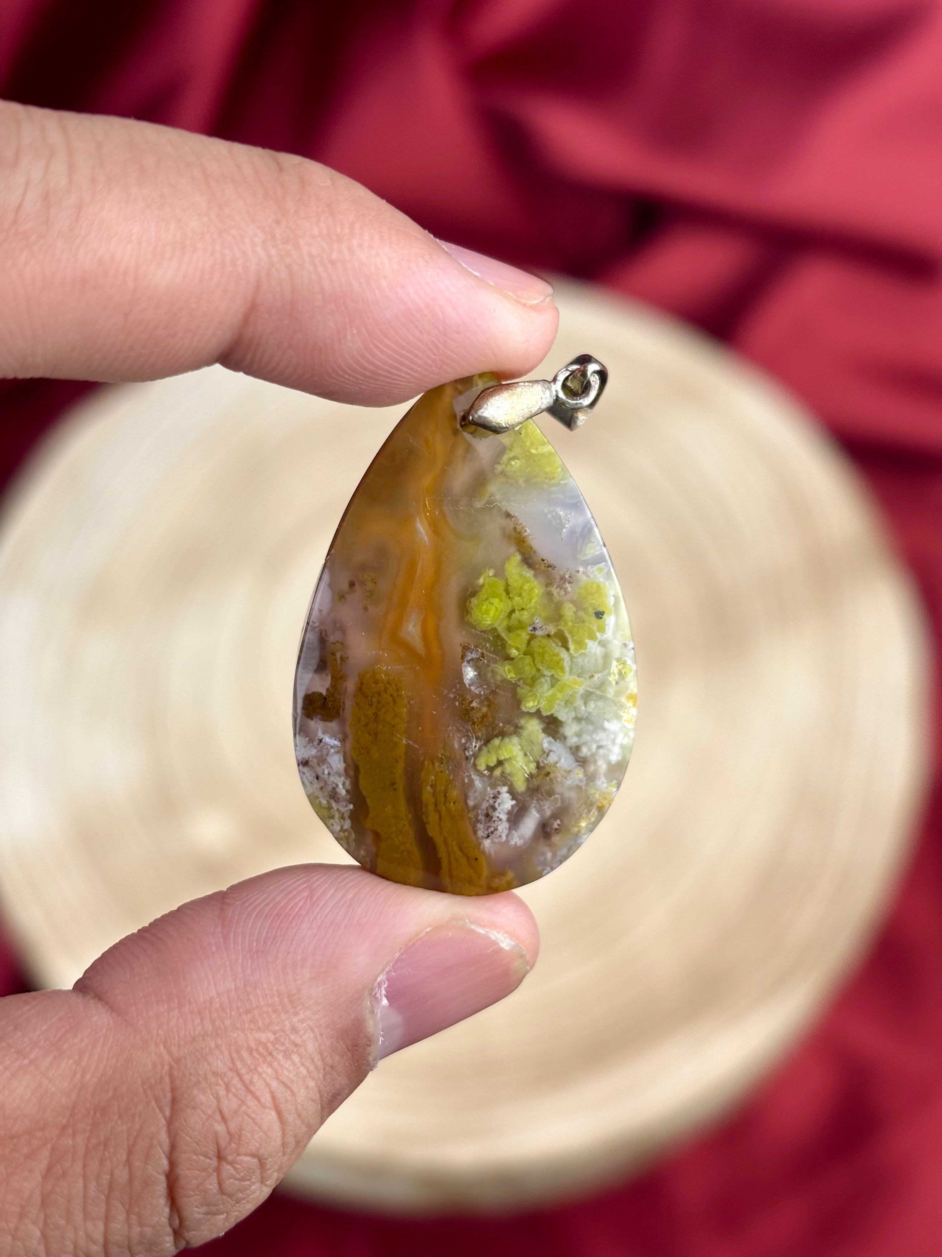 Zöld opál medál (3cm/14g)