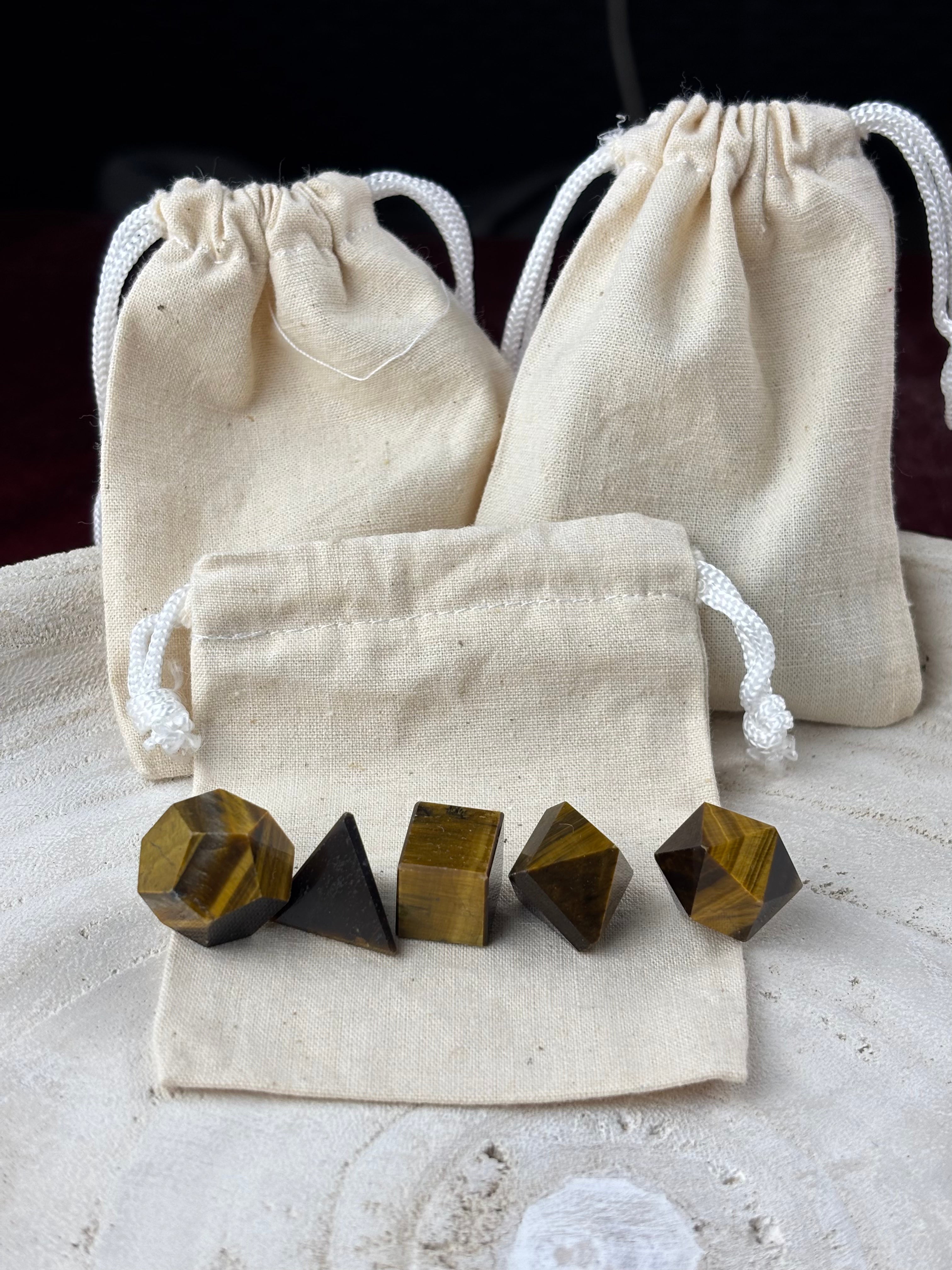 Platonic Mini set Tiger eye 🔸