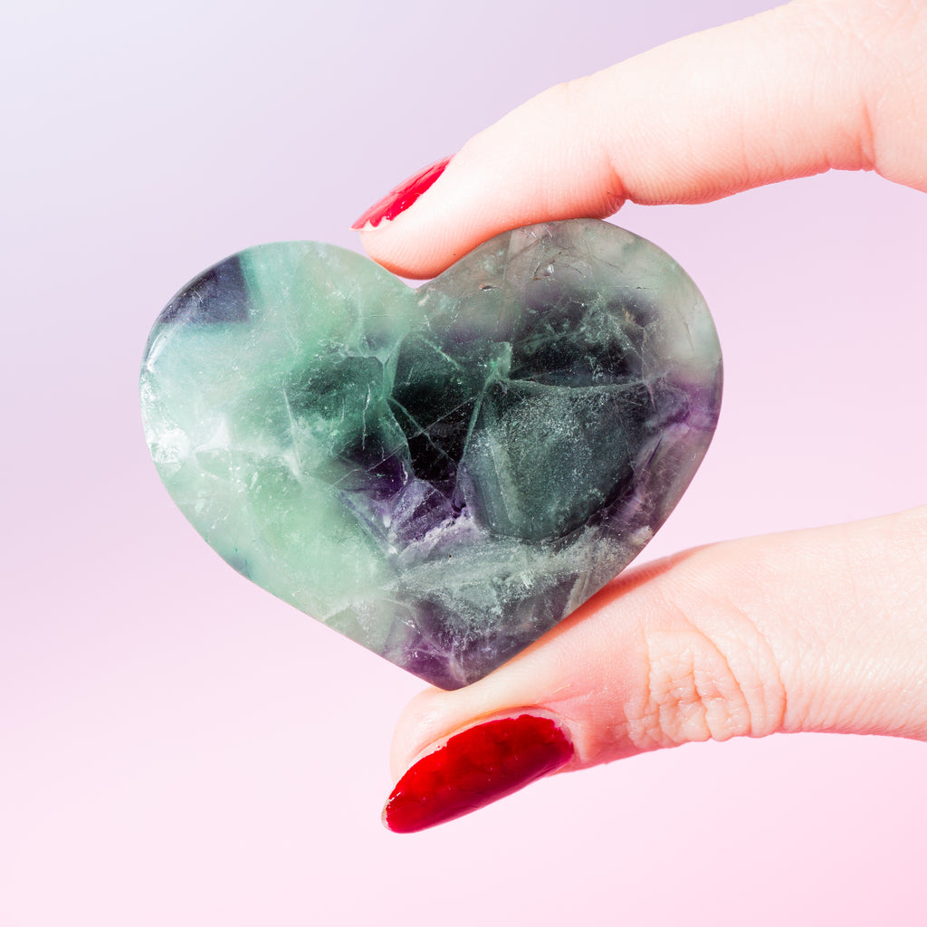Fluorite Heart 5.5cm -H3B