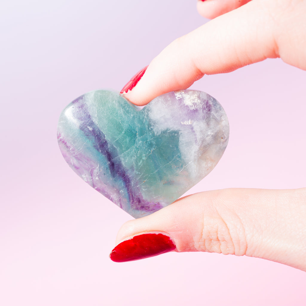 Fluorite Heart 5cm -H3F
