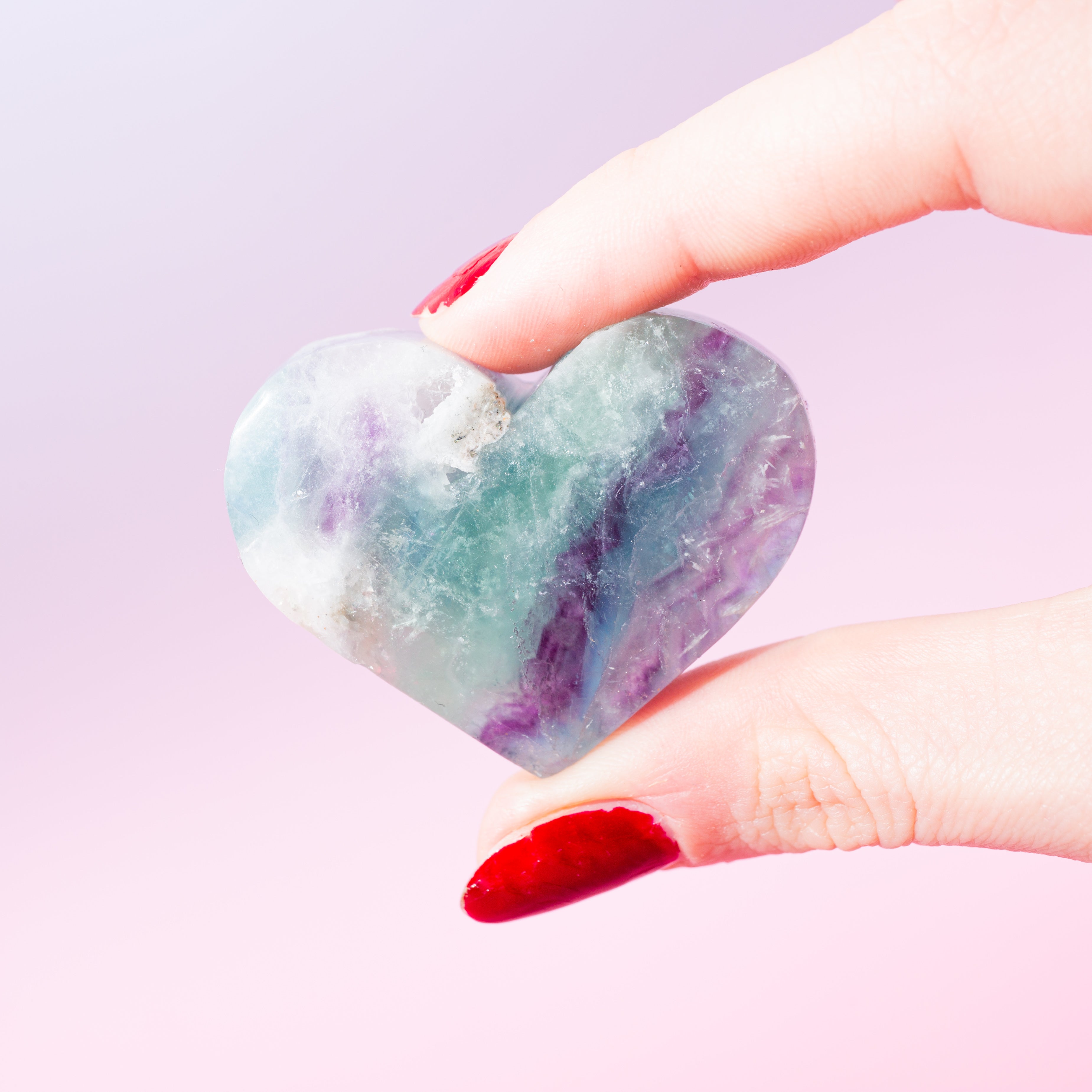 Fluorite Heart 5cm -H3F