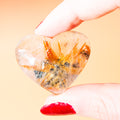 Golden Rutilated Quartz Heart - 4cm/ 24g (H13C)