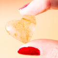 Golden Rutilated Quartz Heart - 2.5cm/ 10g (H13F)