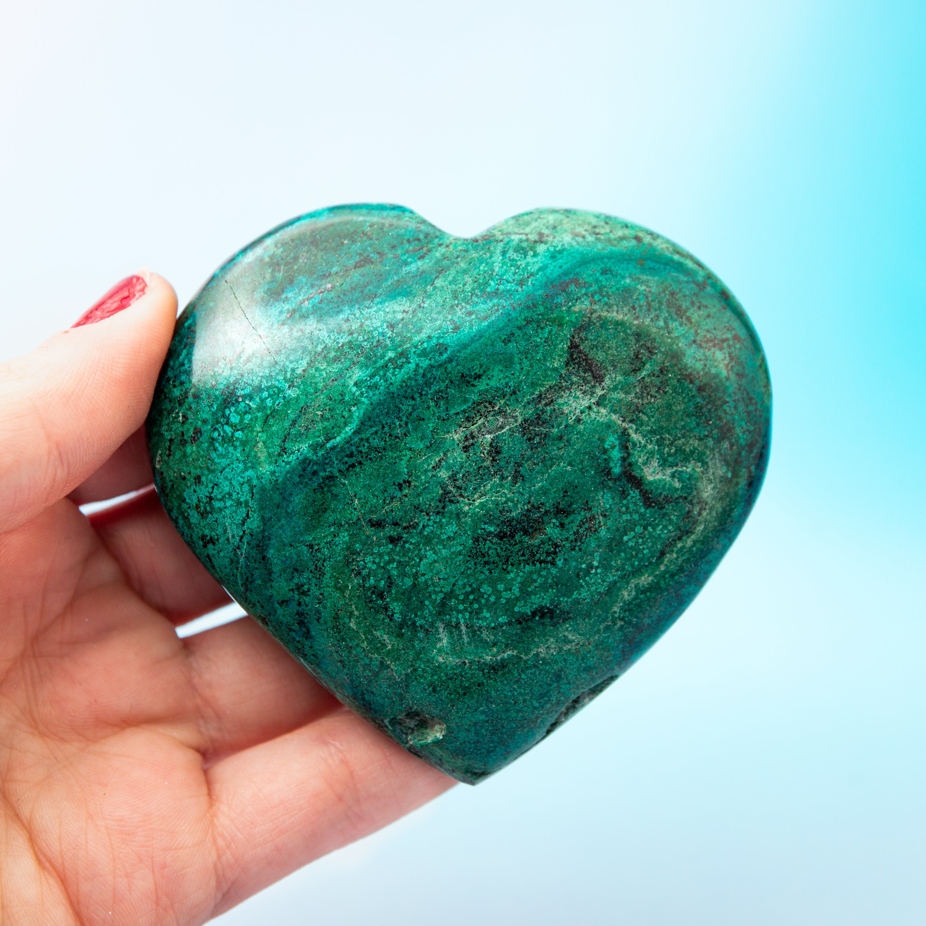 Chysocolola Peru Heart - 8cm/182g