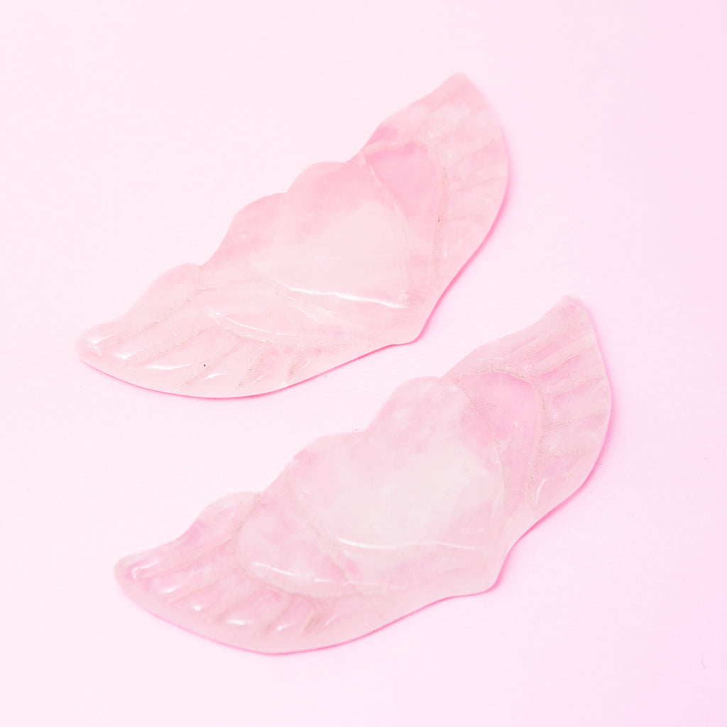Rose Qurtz Heart Wings - 10cm