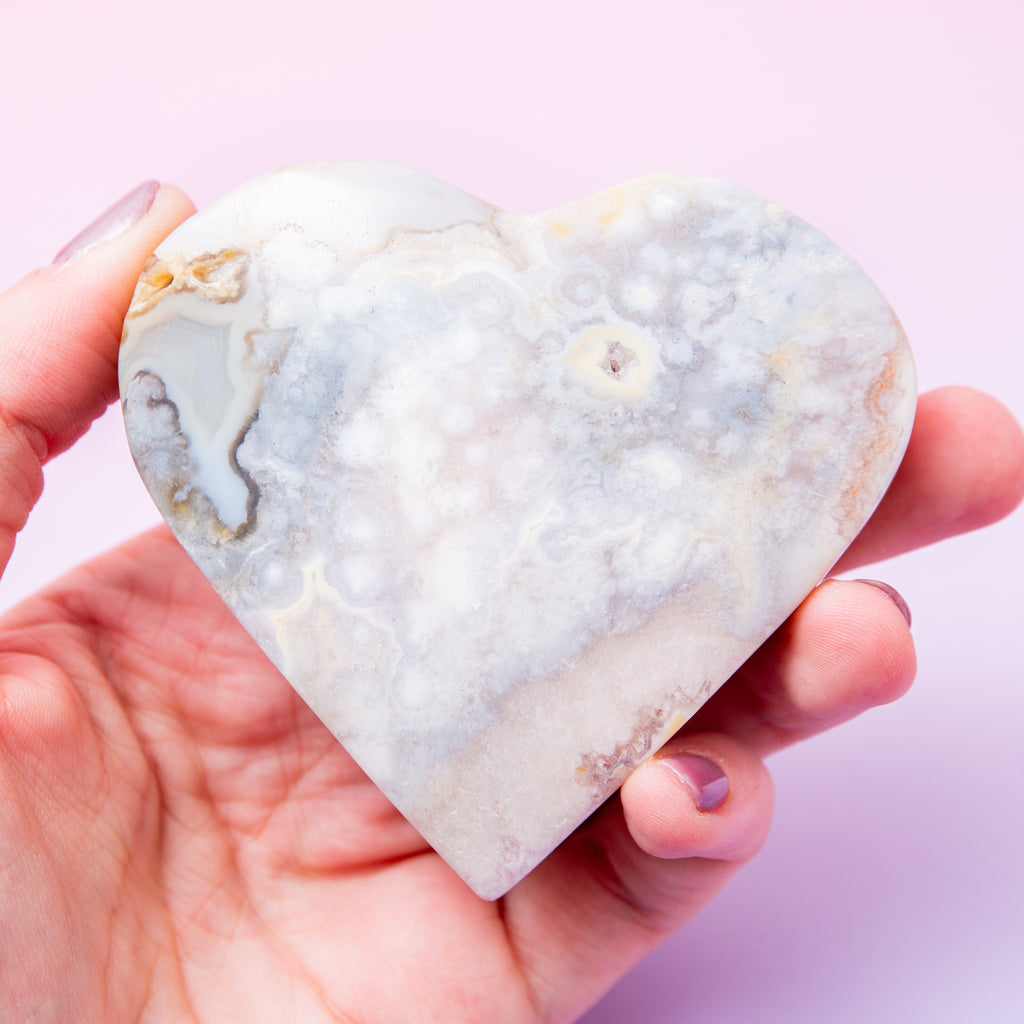 Pink Amethyst Heart -8cm/177g