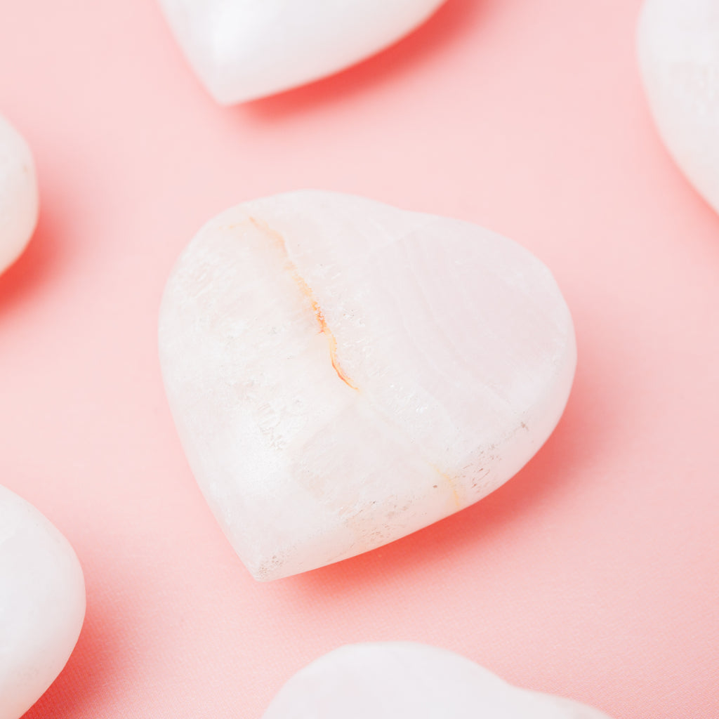 Mangano Calcite Heart - 4cm