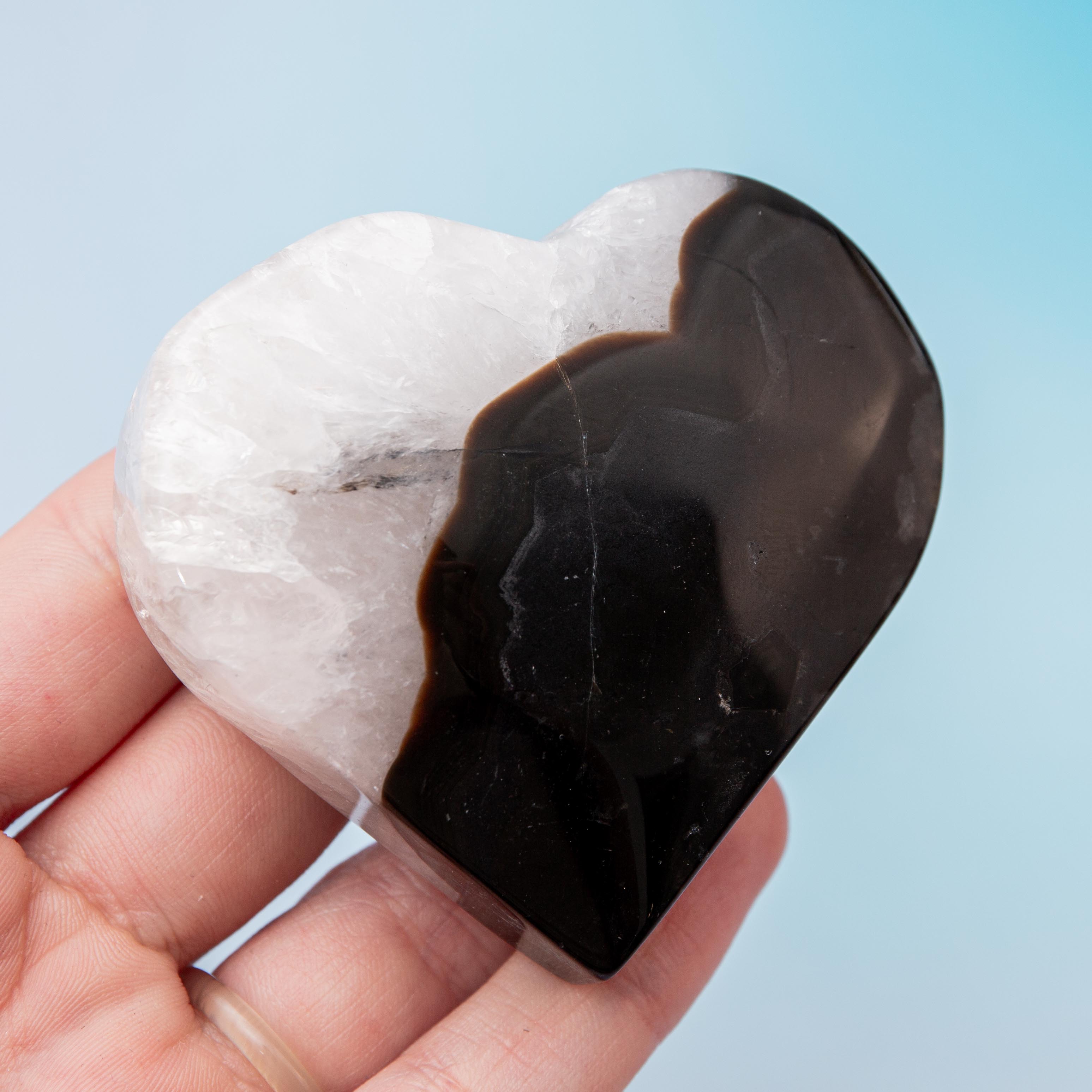 Volcanic Agate Heart - 6cm/139g (B)
