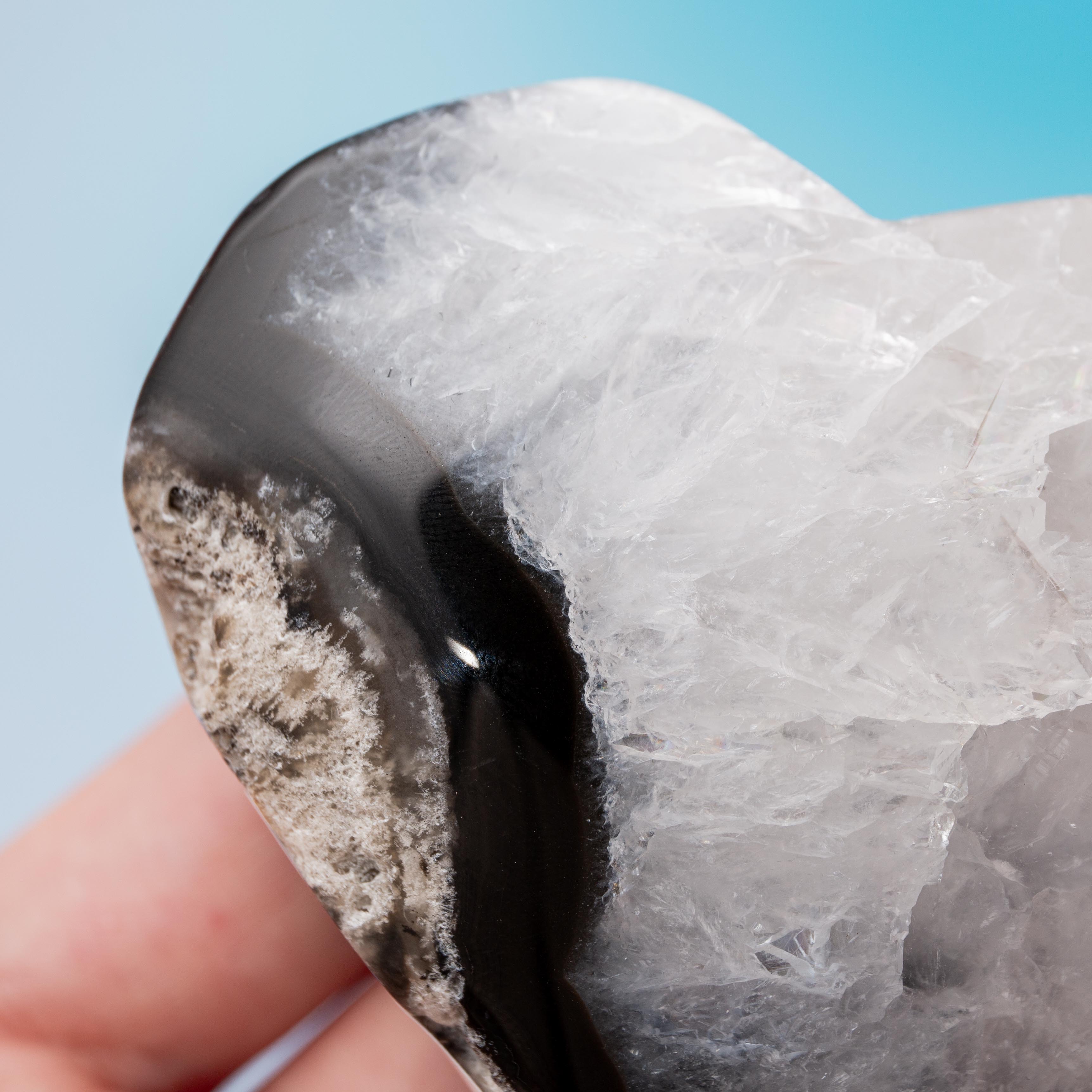 Volcanic Agate Heart - 6cm/139g (B)