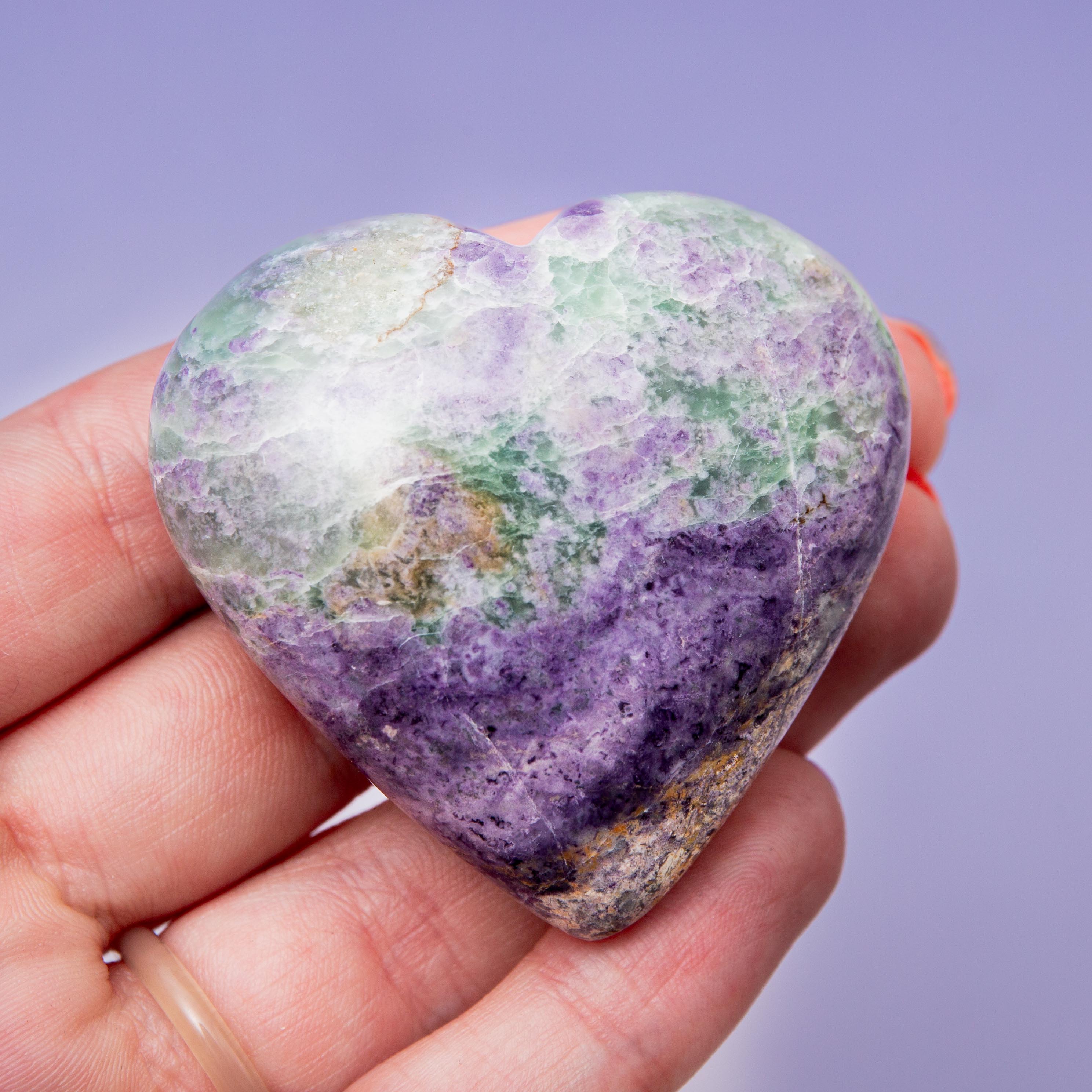 Bolivianite Heart - 5cm/74g B