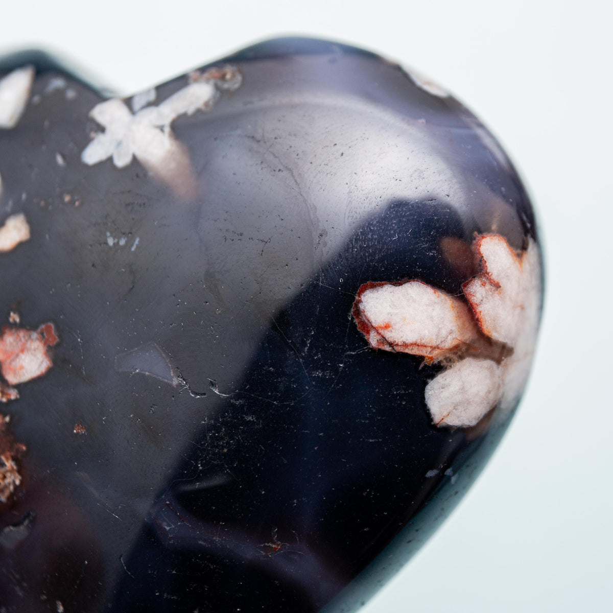 Flower Agate Heart - 6 cm 126 gr (A)