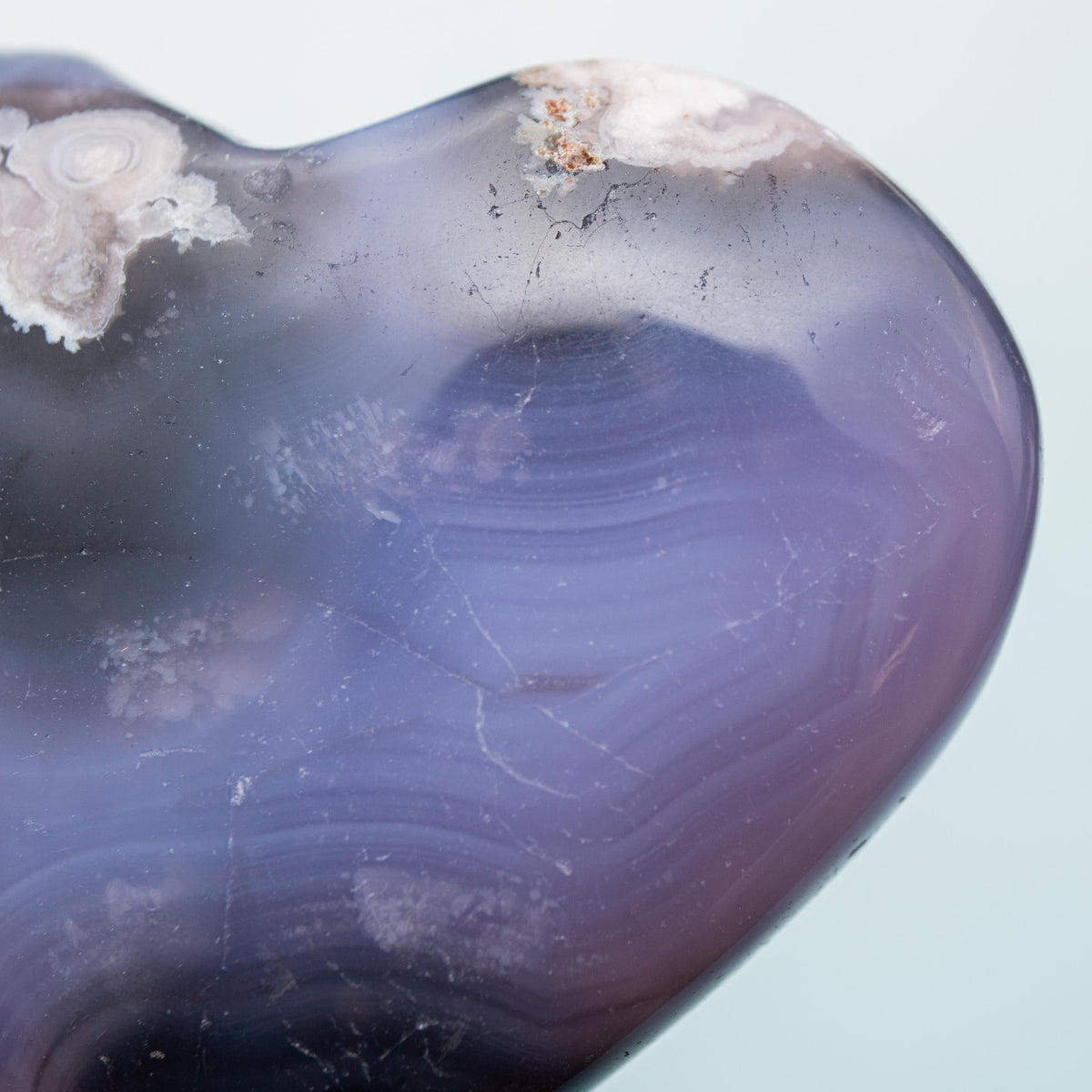 Flower Agate Heart - 5 cm 66 gr (B)