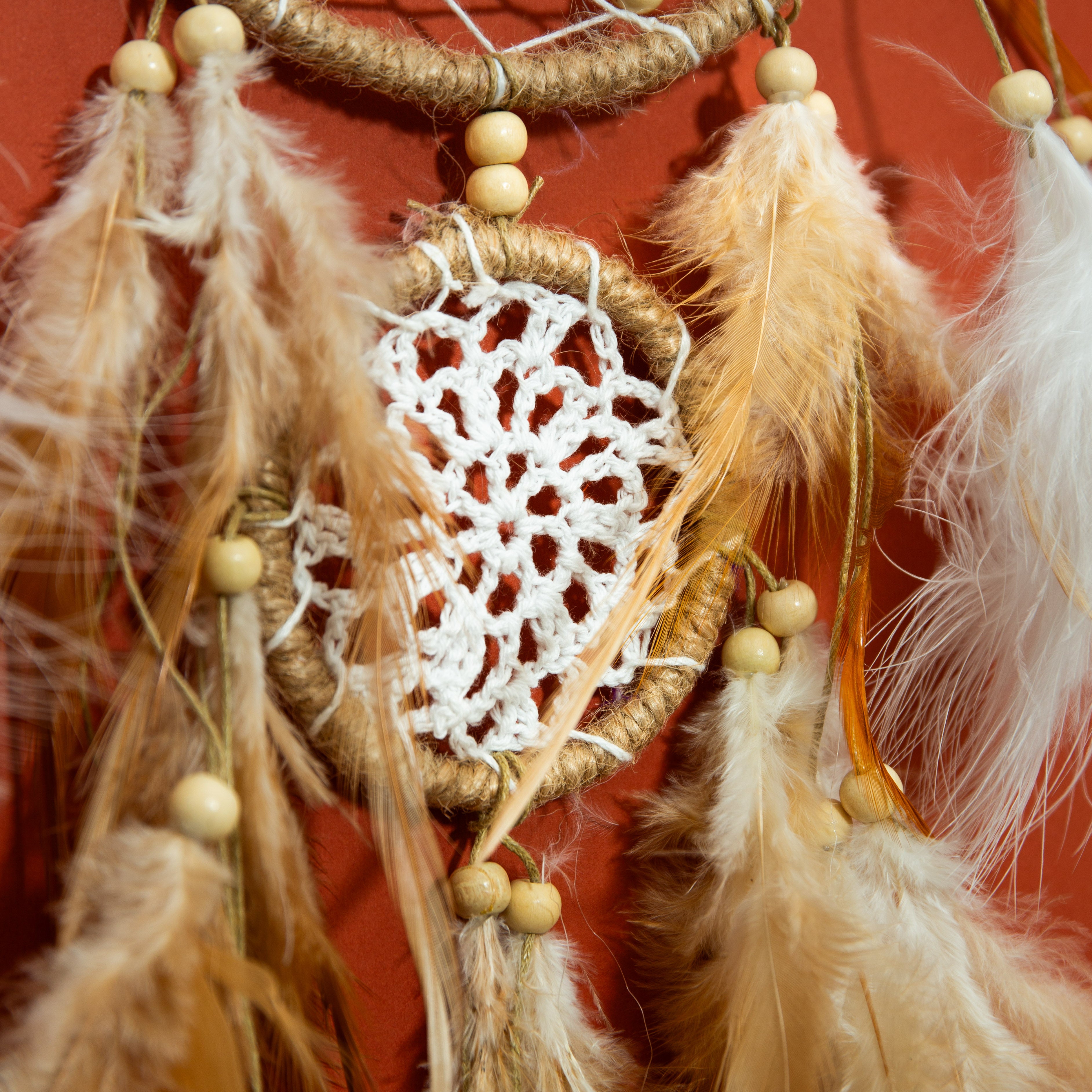 Álomfogó (Dreamcatcher) - Barna-fehér 60cm