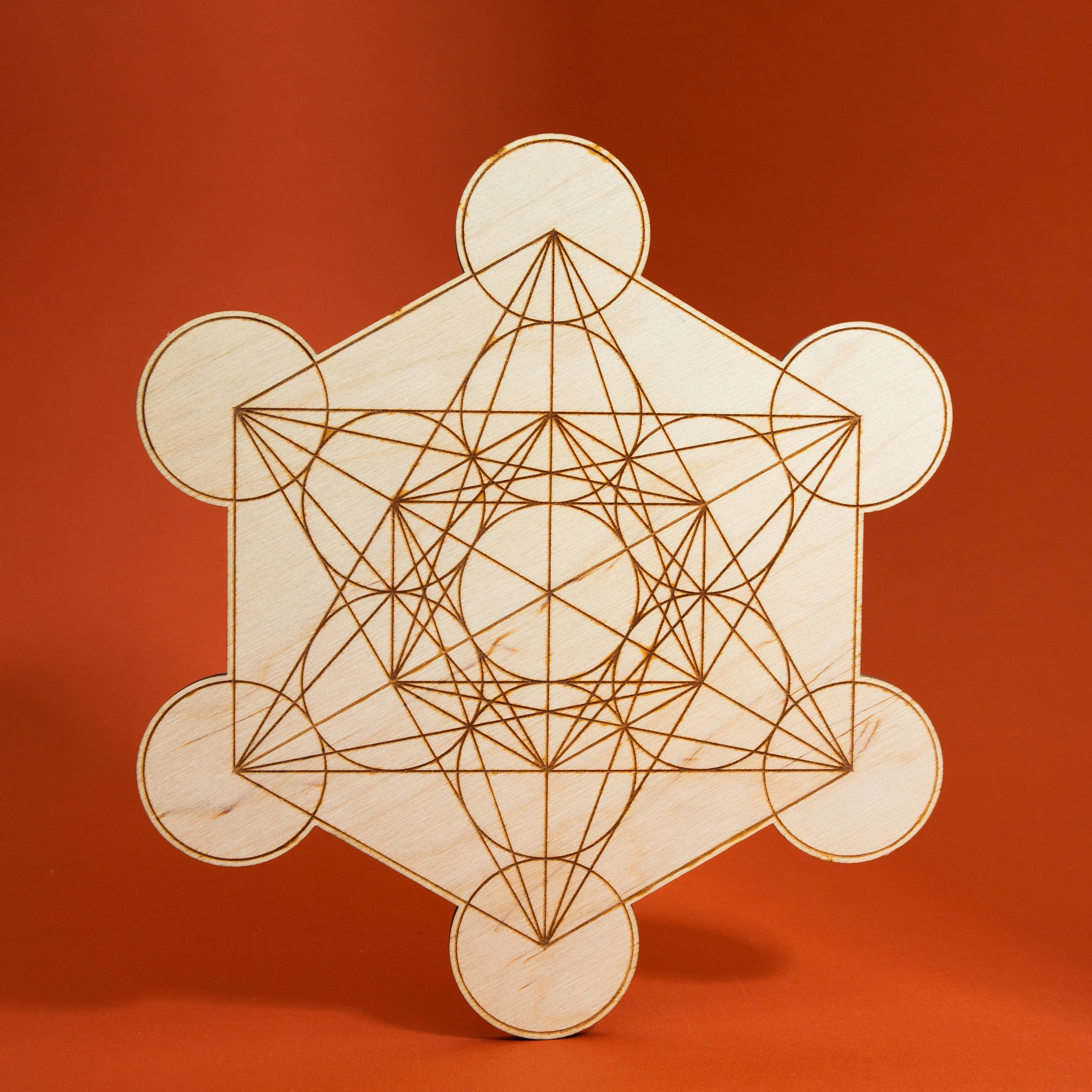 Metatron’s Cube – Laser Cut Wooden Plate