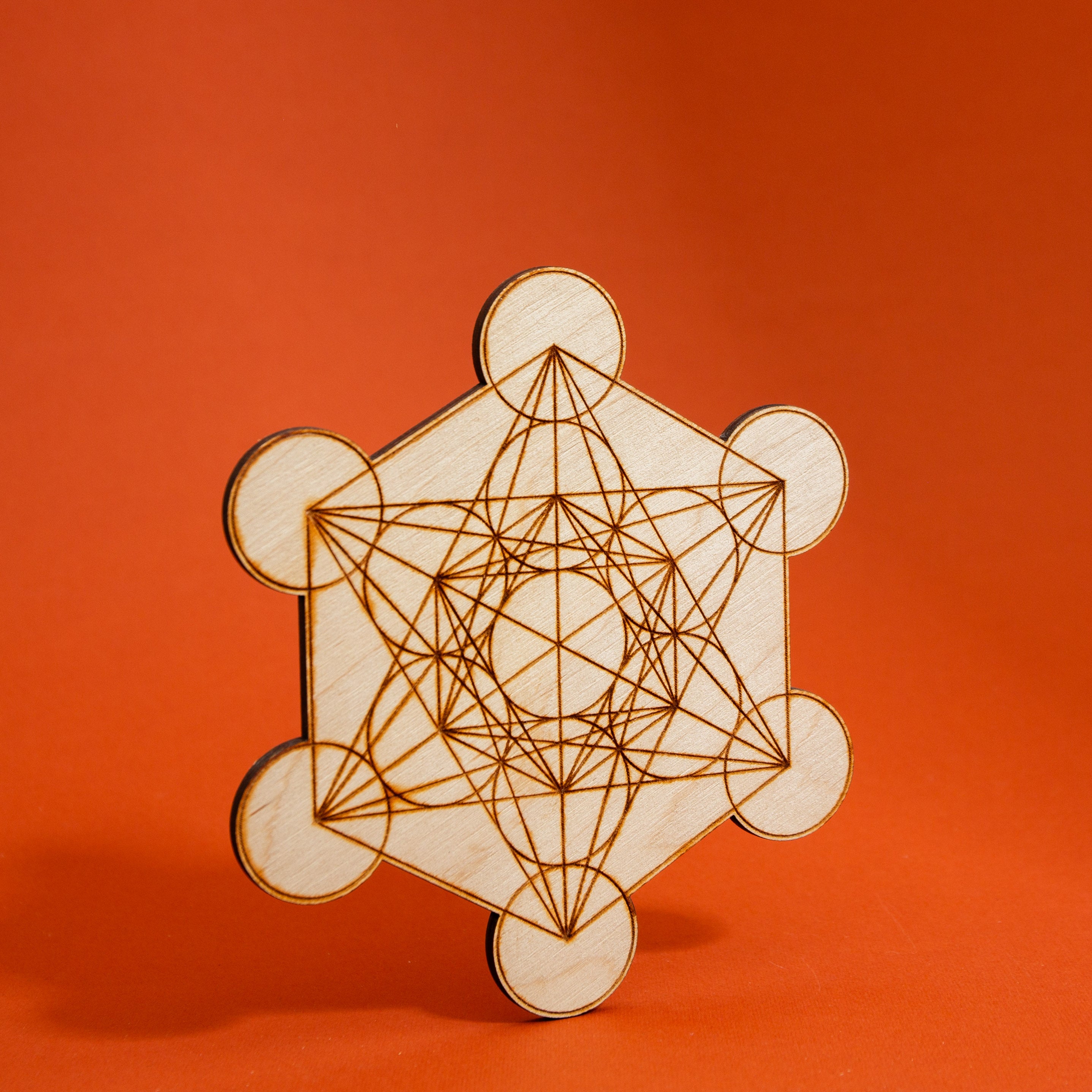 Metatron’s Cube – Laser Cut Wooden Plate
